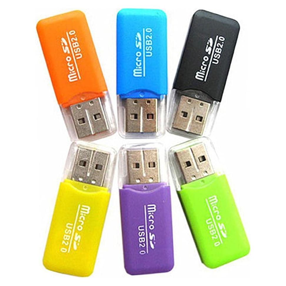 Lector de Tarjeta Micro SD USB 2.0 VizGiz - 6 Pack Mini