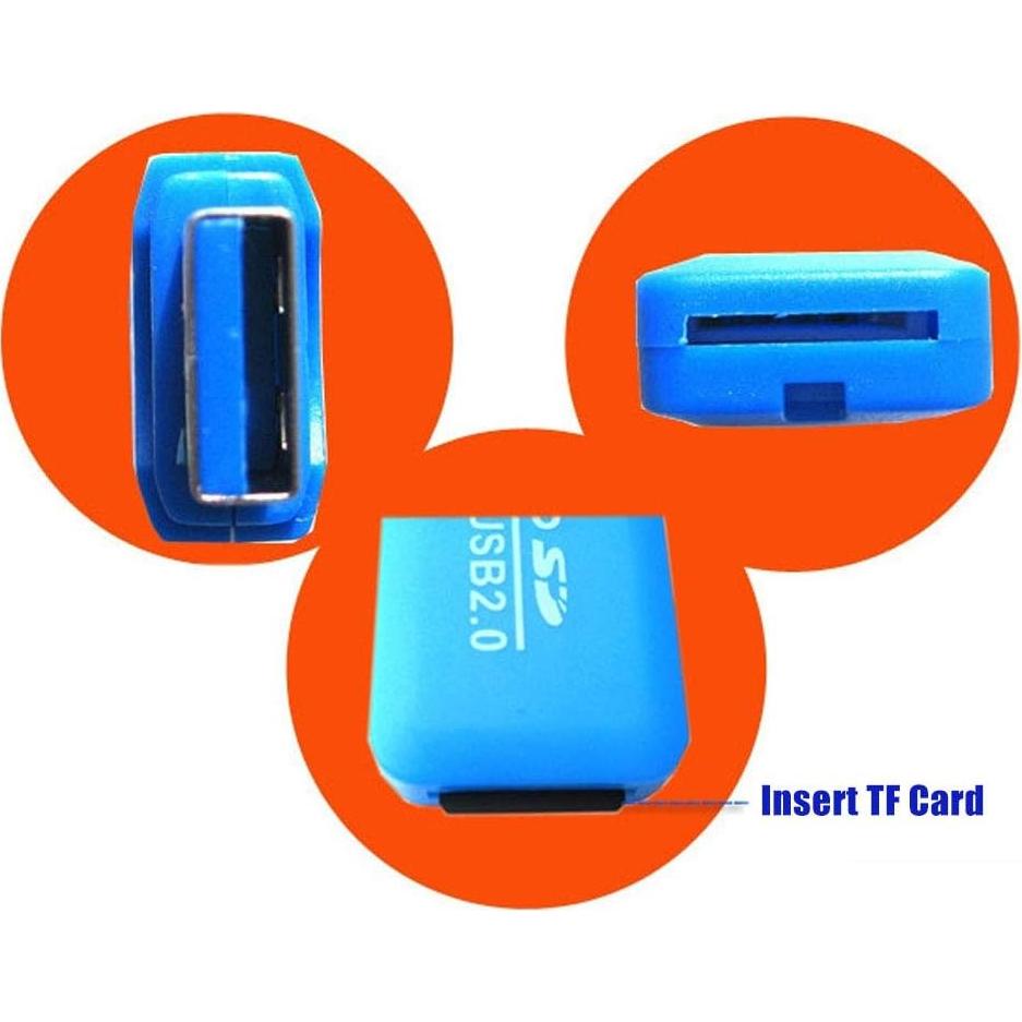 Lector de Tarjeta Micro SD USB 2.0 VizGiz - 6 Pack Mini