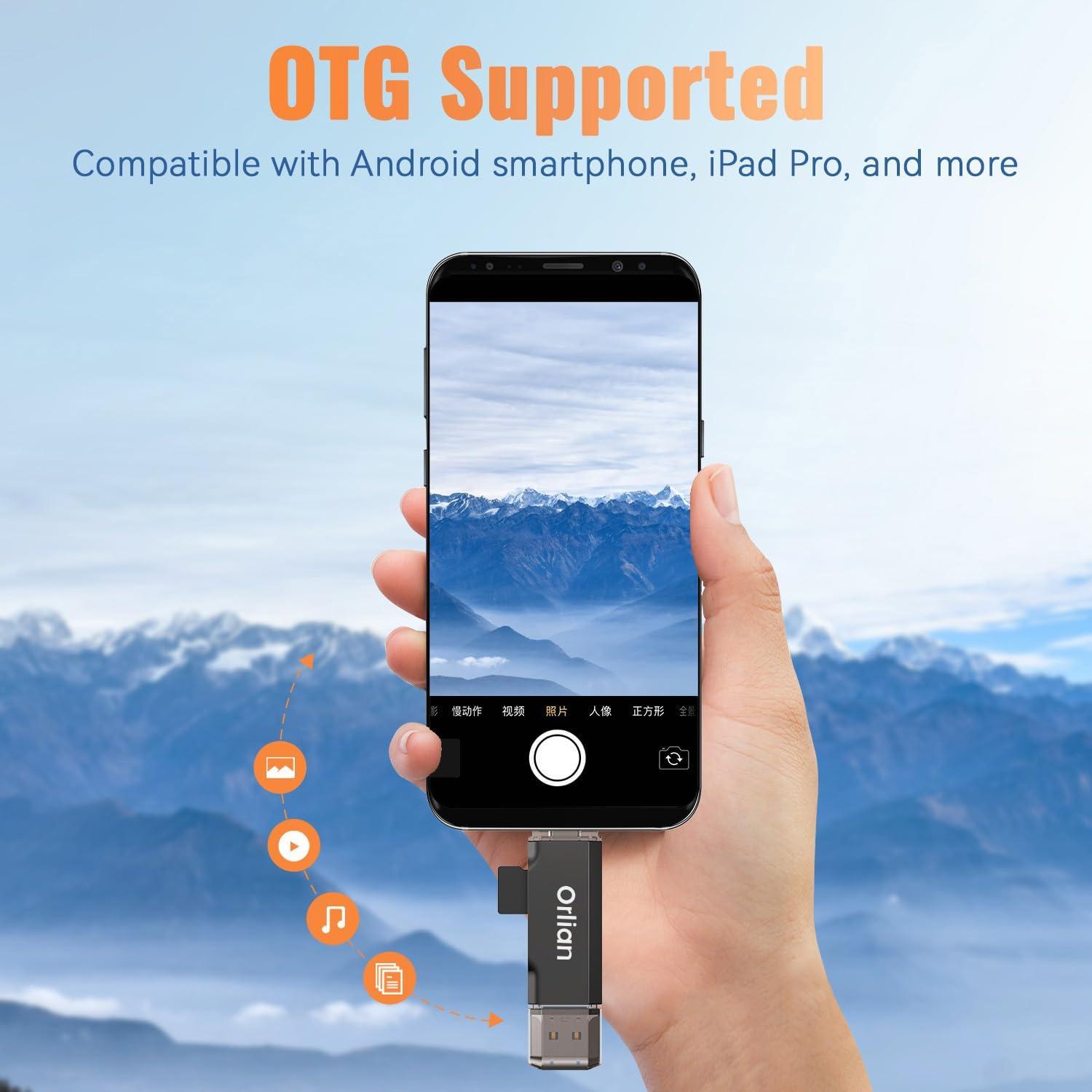 Lector de Tarjetas SD USB 3.0 Orlian U233 - Doble USB A y C