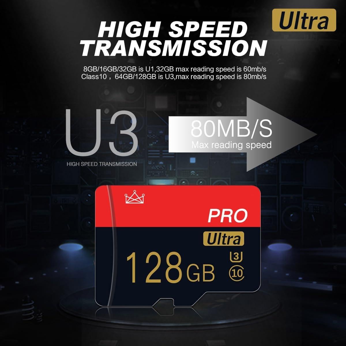 Paquete de 2 Tarjetas Micro SD 128GB Clase 10 NUOYITKJ