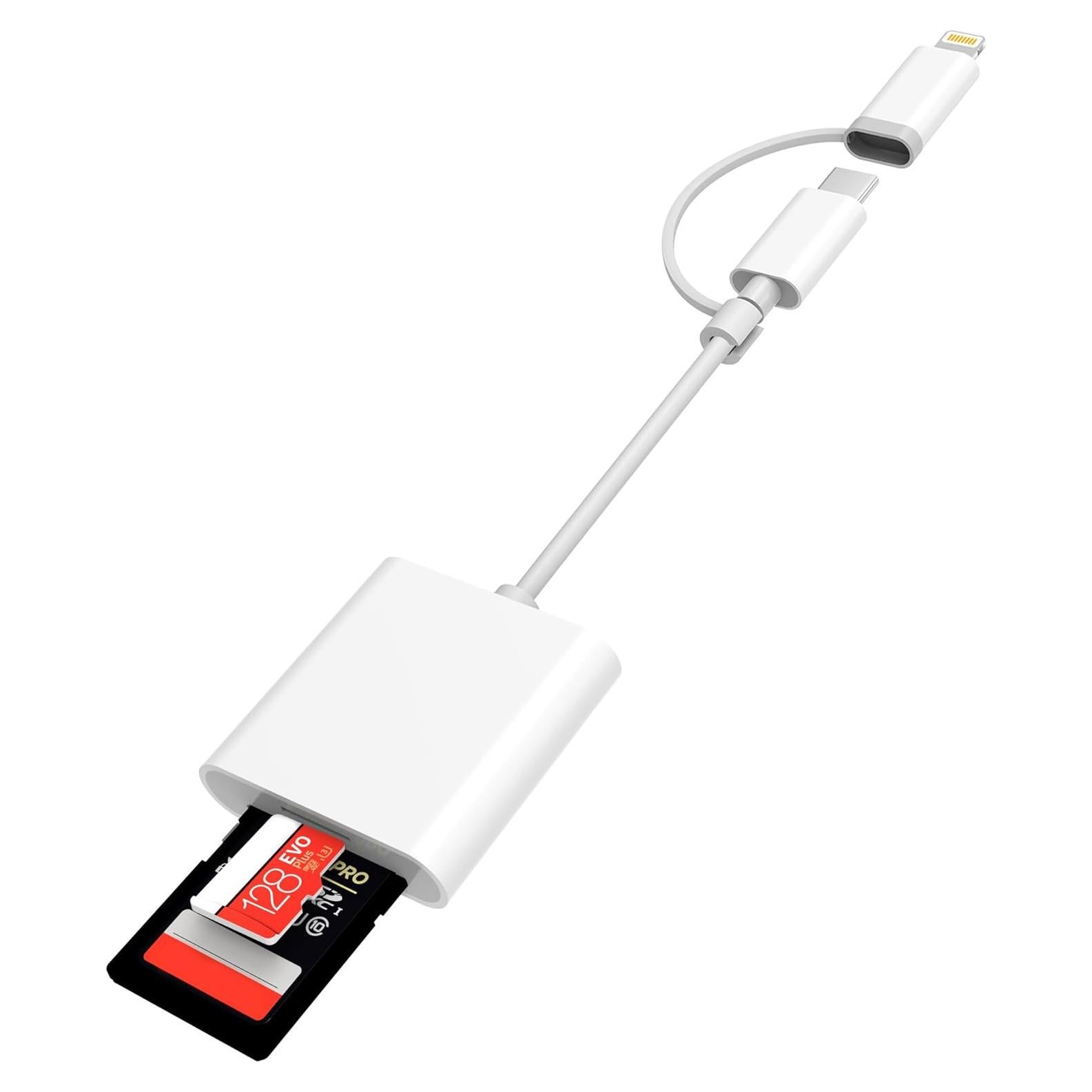 Lector de Tarjetas SD DCNETWORK 2 en 1 USB-C y Lightning