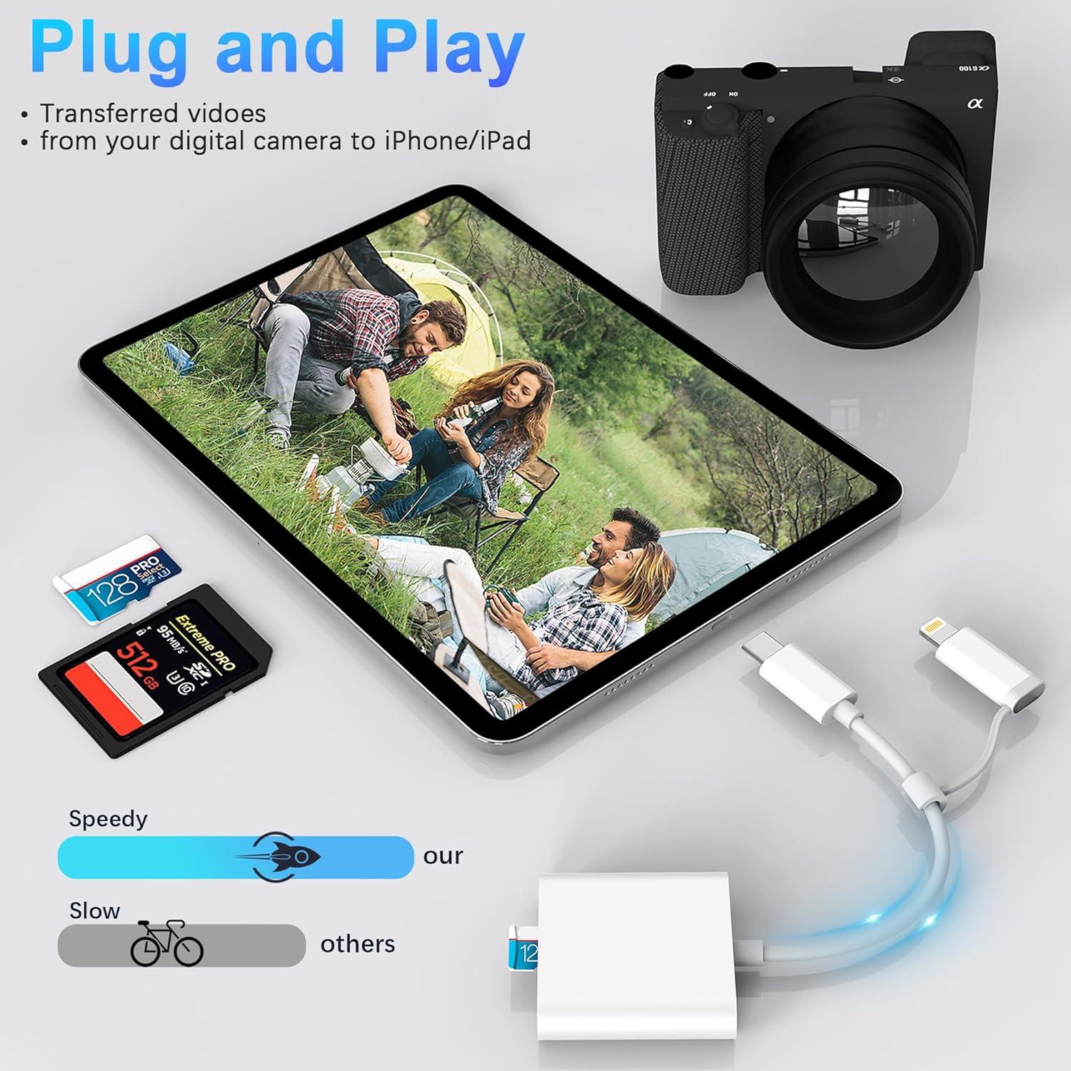 Lector de Tarjetas SD DCNETWORK 2 en 1 USB-C y Lightning