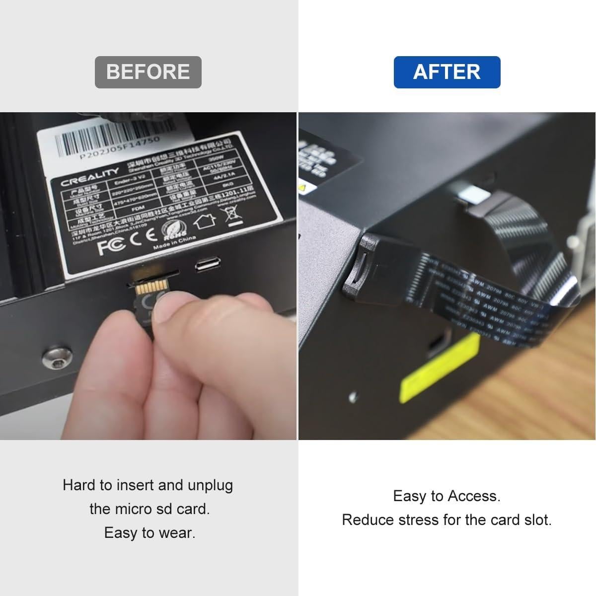 Cable Adaptador Extensión Micro SD LANMU 15cm para Impresoras 3D