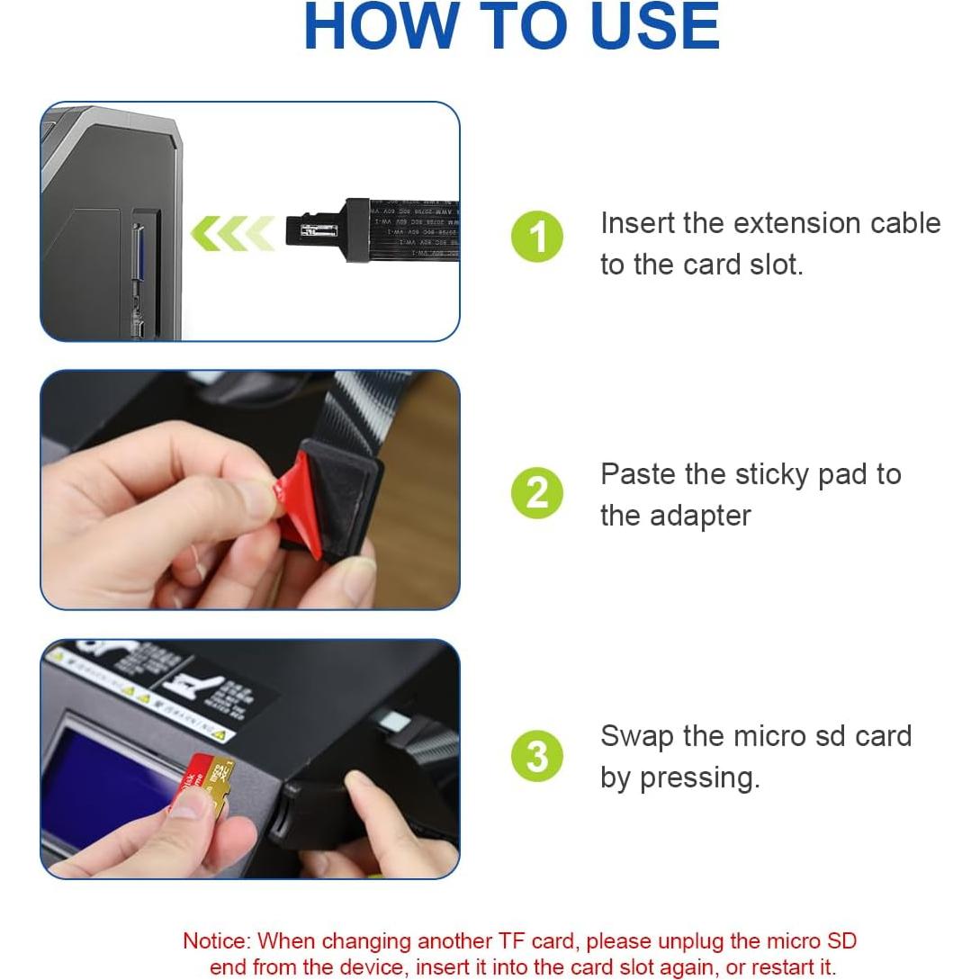 Cable Adaptador Extensión Micro SD LANMU 15cm para Impresoras 3D