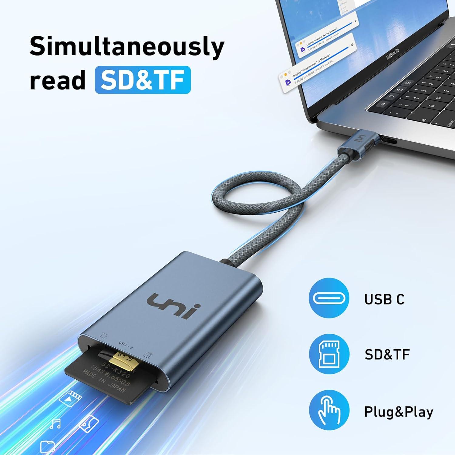 Lector de Tarjetas SD 4.0 USB-C uni - Alta Velocidad UHS-II