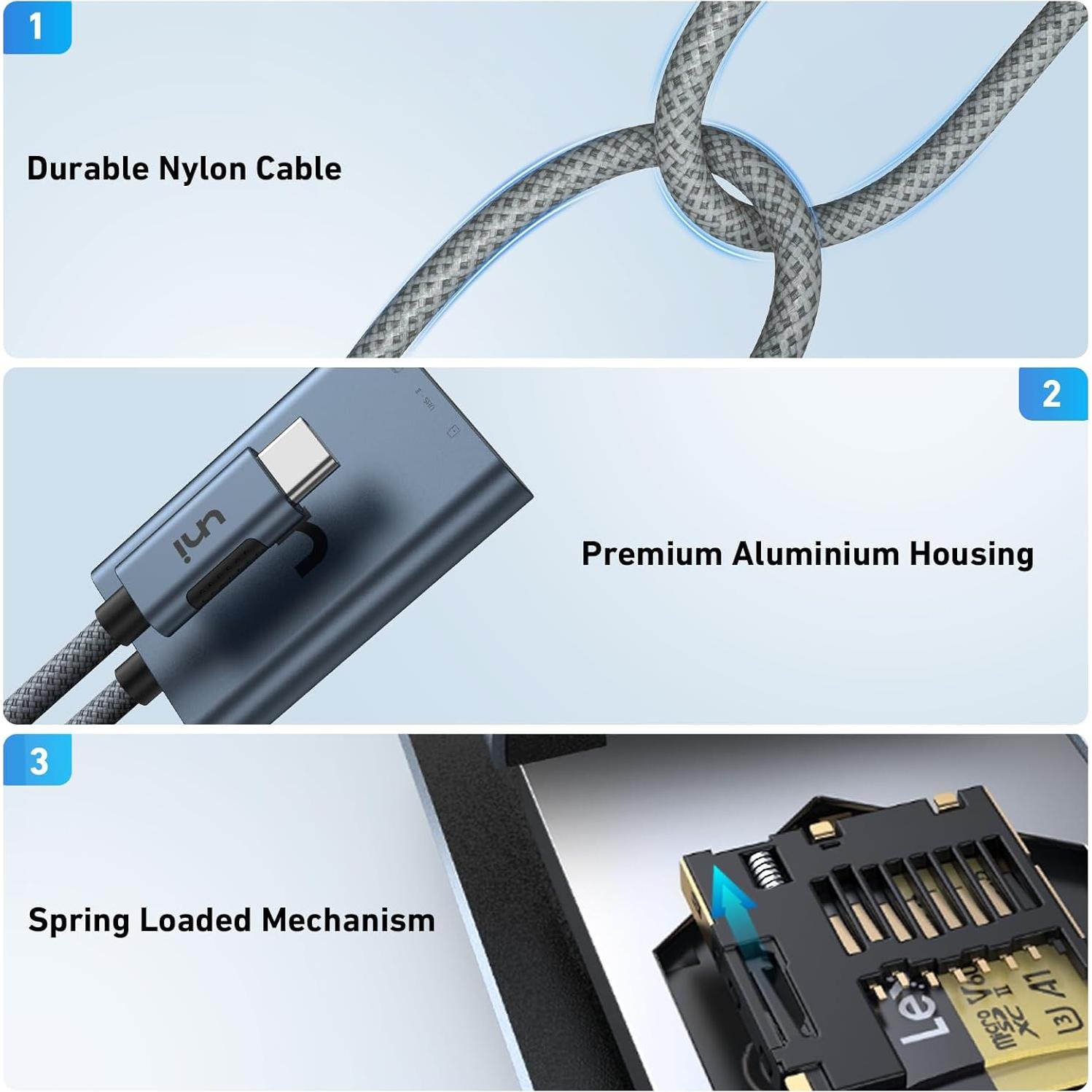 Lector de Tarjetas SD 4.0 USB-C uni - Alta Velocidad UHS-II