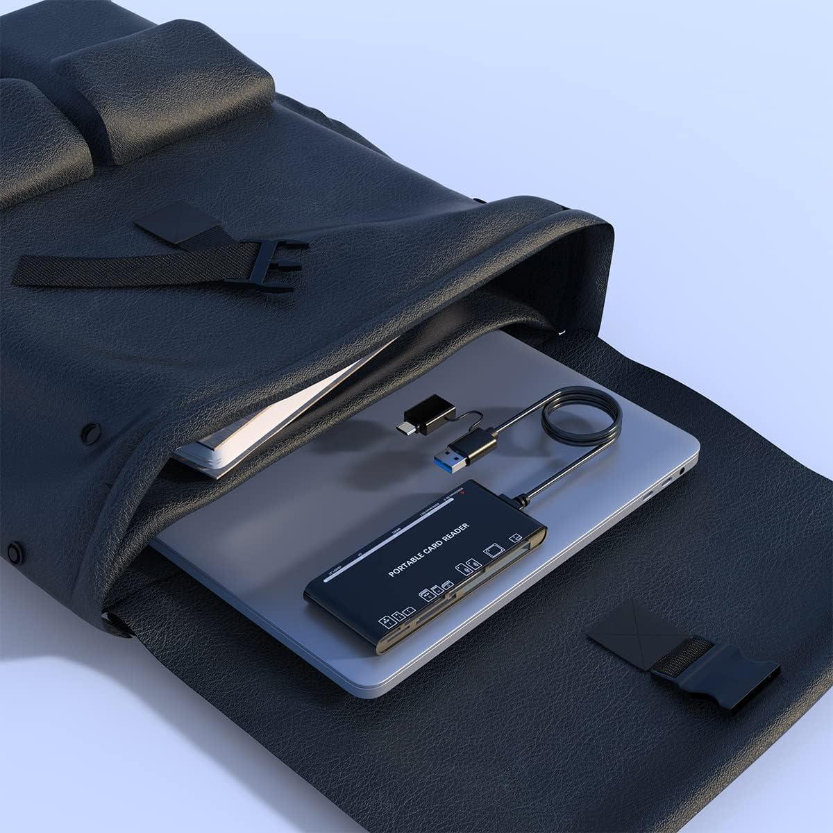 Lector de Tarjetas 7 en 1 Rocketek USB C y USB 3.0