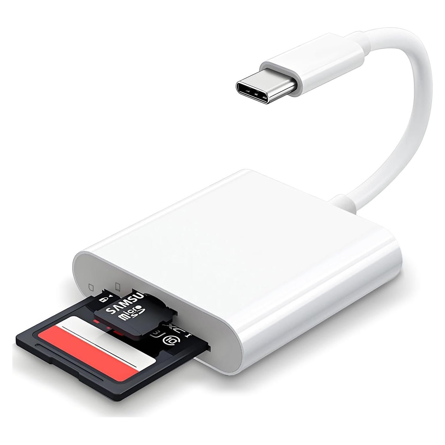 Lector de Tarjetas SD USB C DERSUR para iPhone 15/16 y Mac
