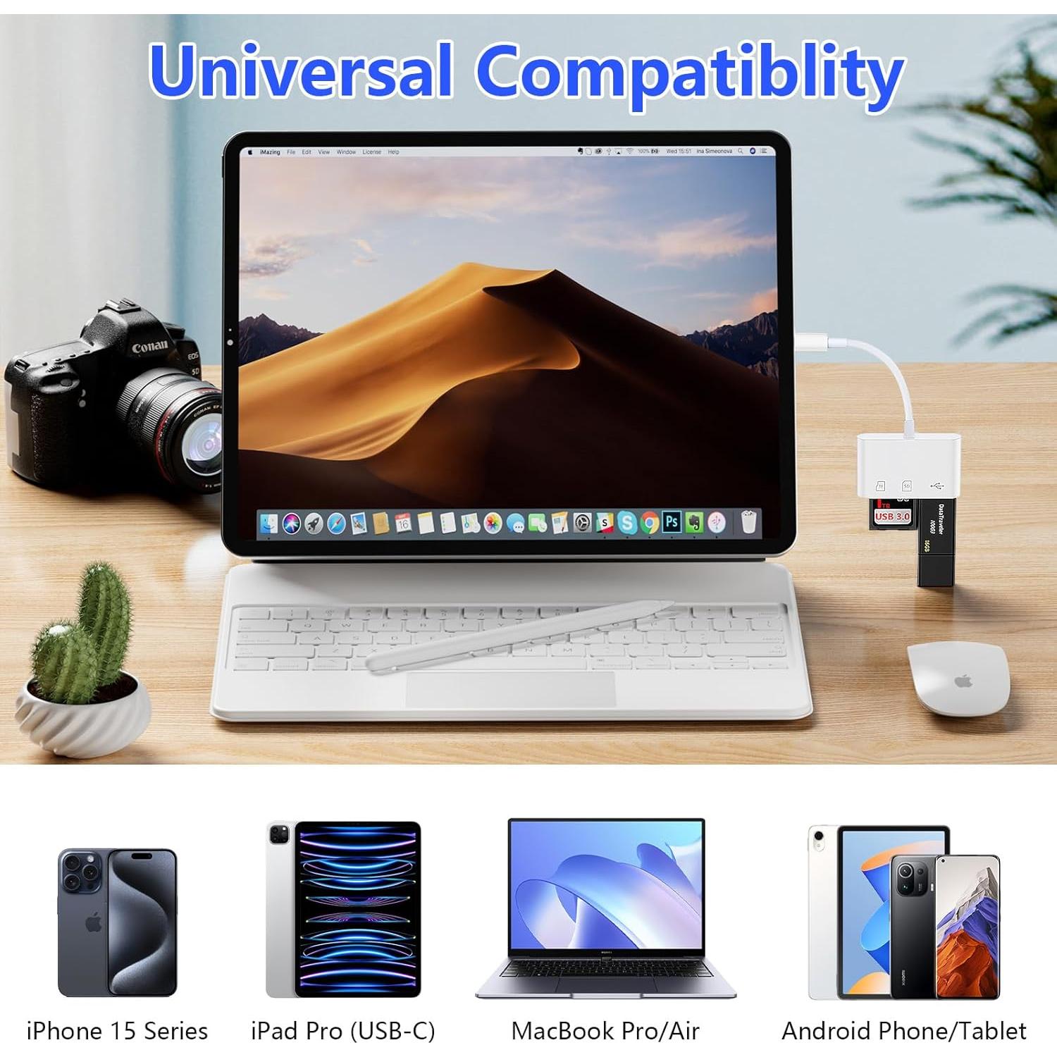 Lector de Tarjeta SD USB-C VIFIGEN para iPhone 16/15, iPad