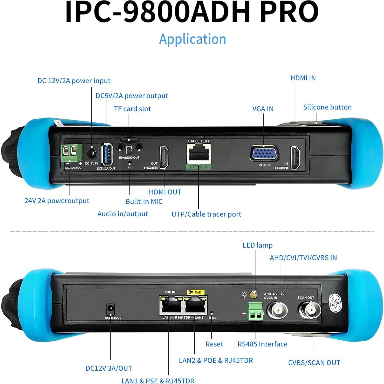 Probador de Cámara IP Rsrteng IPC-9800ADH Pro 8K 32MP