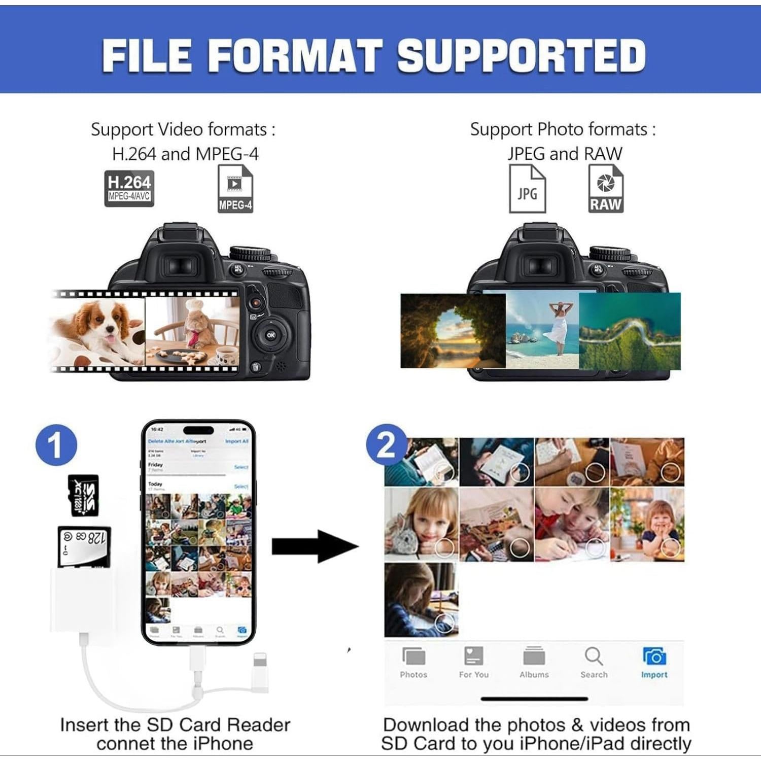Lector de Tarjetas SD Luonanava Doble Conector USB-C y Lightning