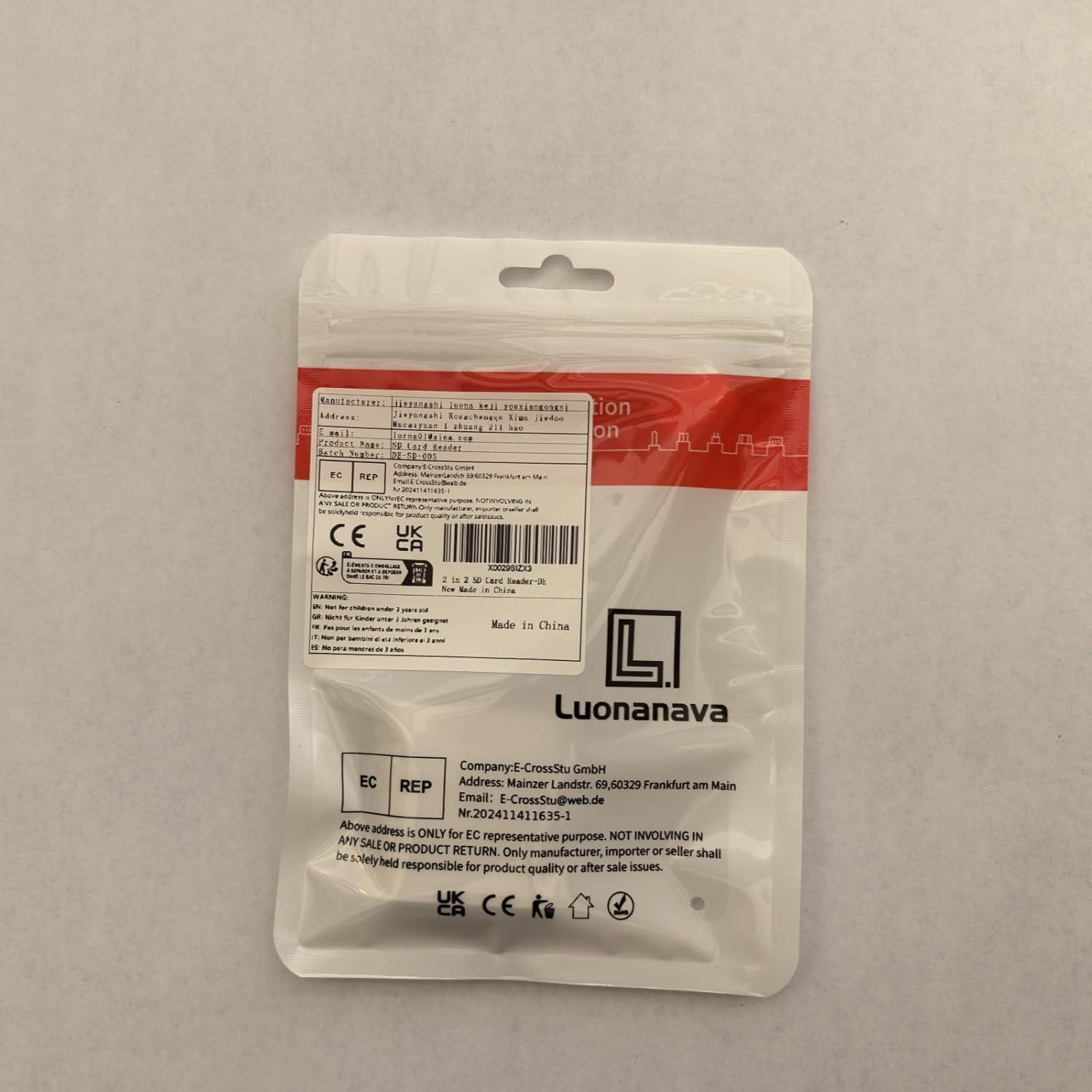 Lector de Tarjetas SD Luonanava Doble Conector USB-C y Lightning