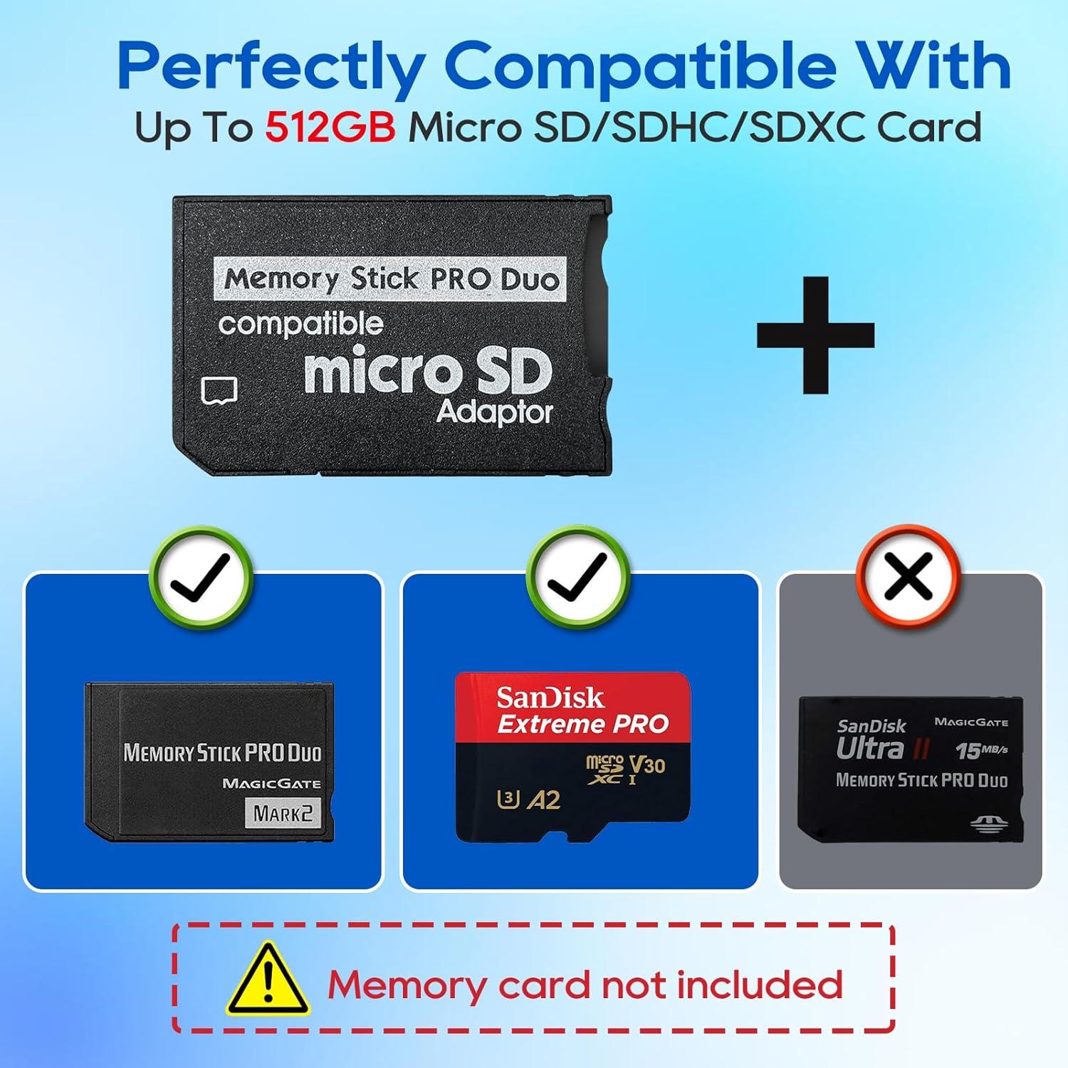 Adaptador Micro SD a Memory Stick PRO Duo UCEC 512GB