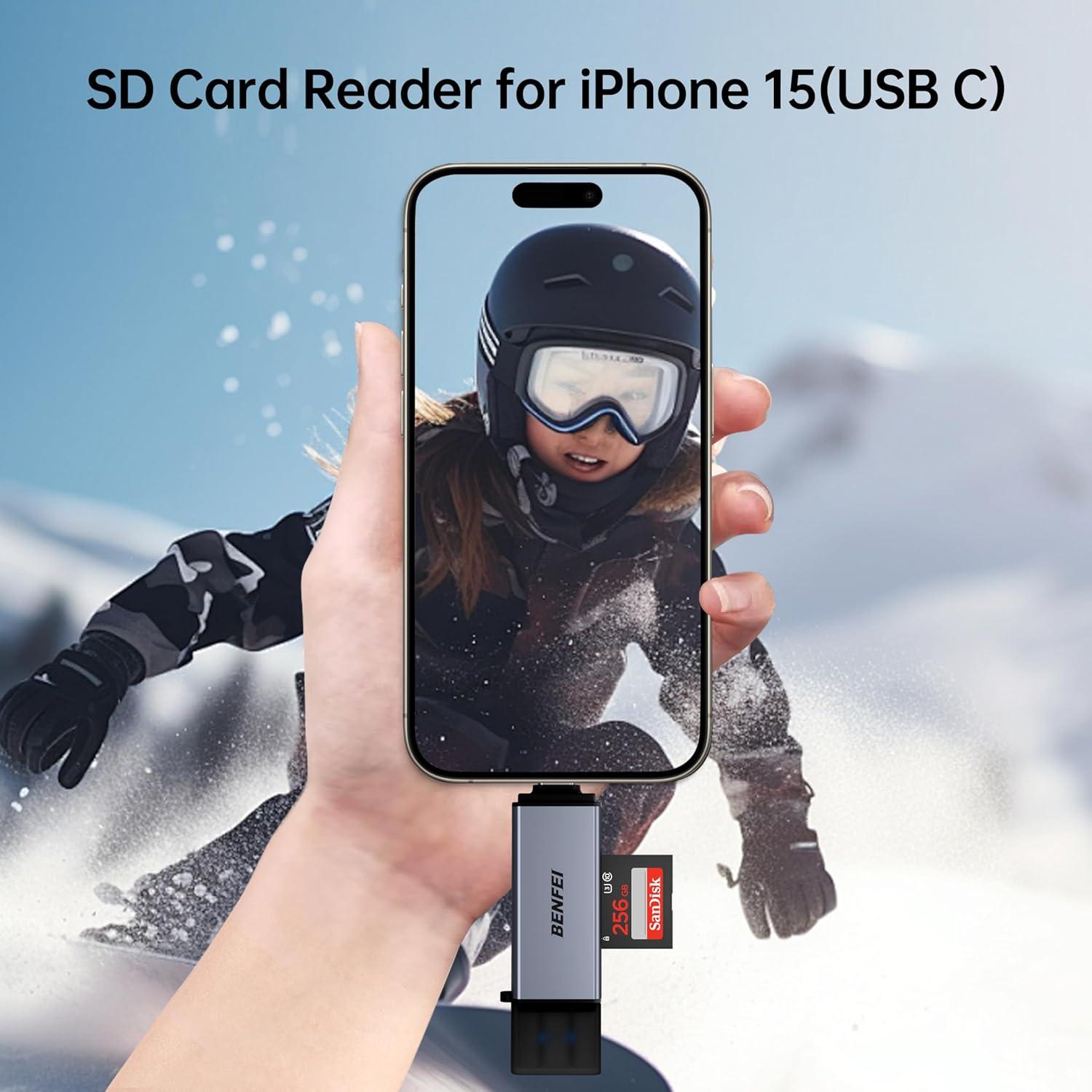 Lector de Tarjetas SD/Micro SD BENFEI USB-C 2 en 1 104MB/s