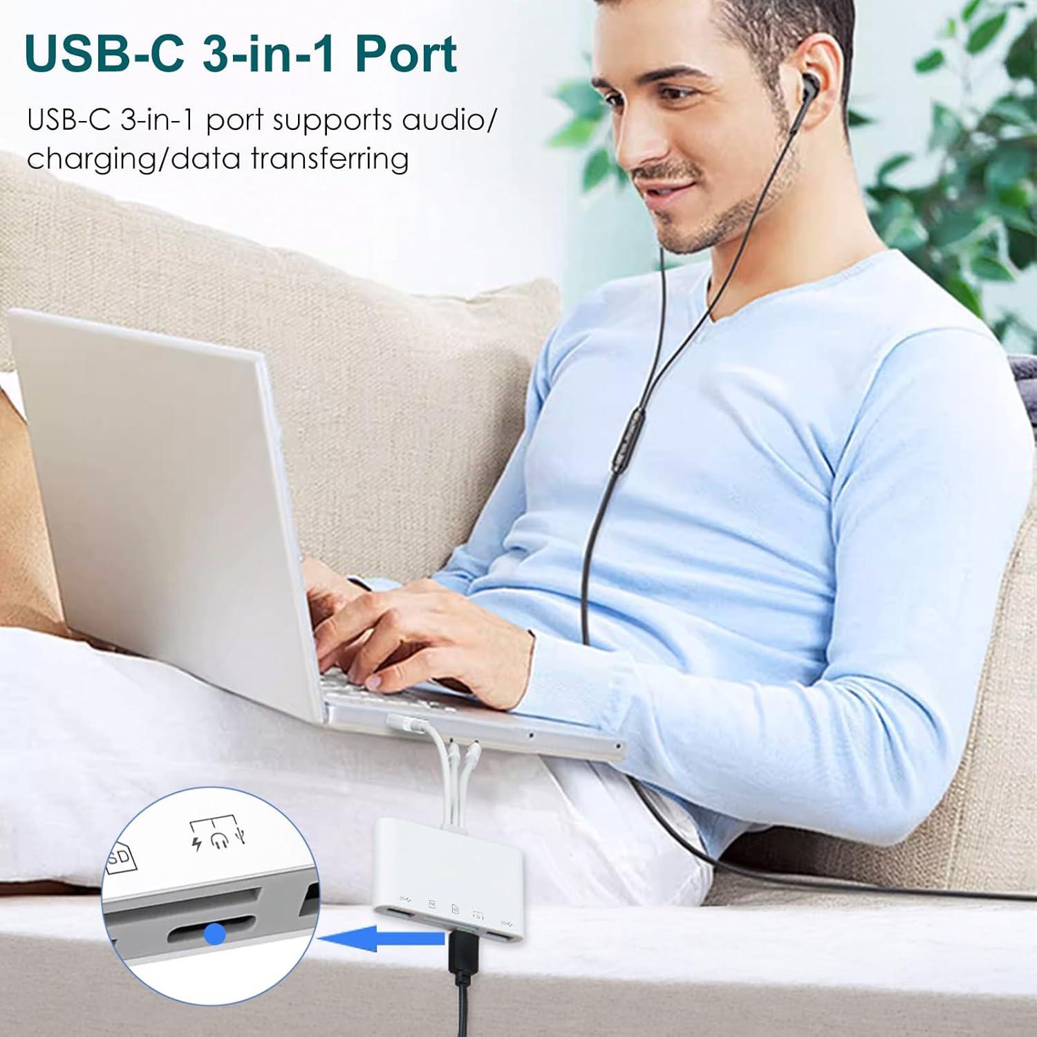 Lector de Tarjetas 7-en-1 Sanjyut USB-C Lightning SD TF
