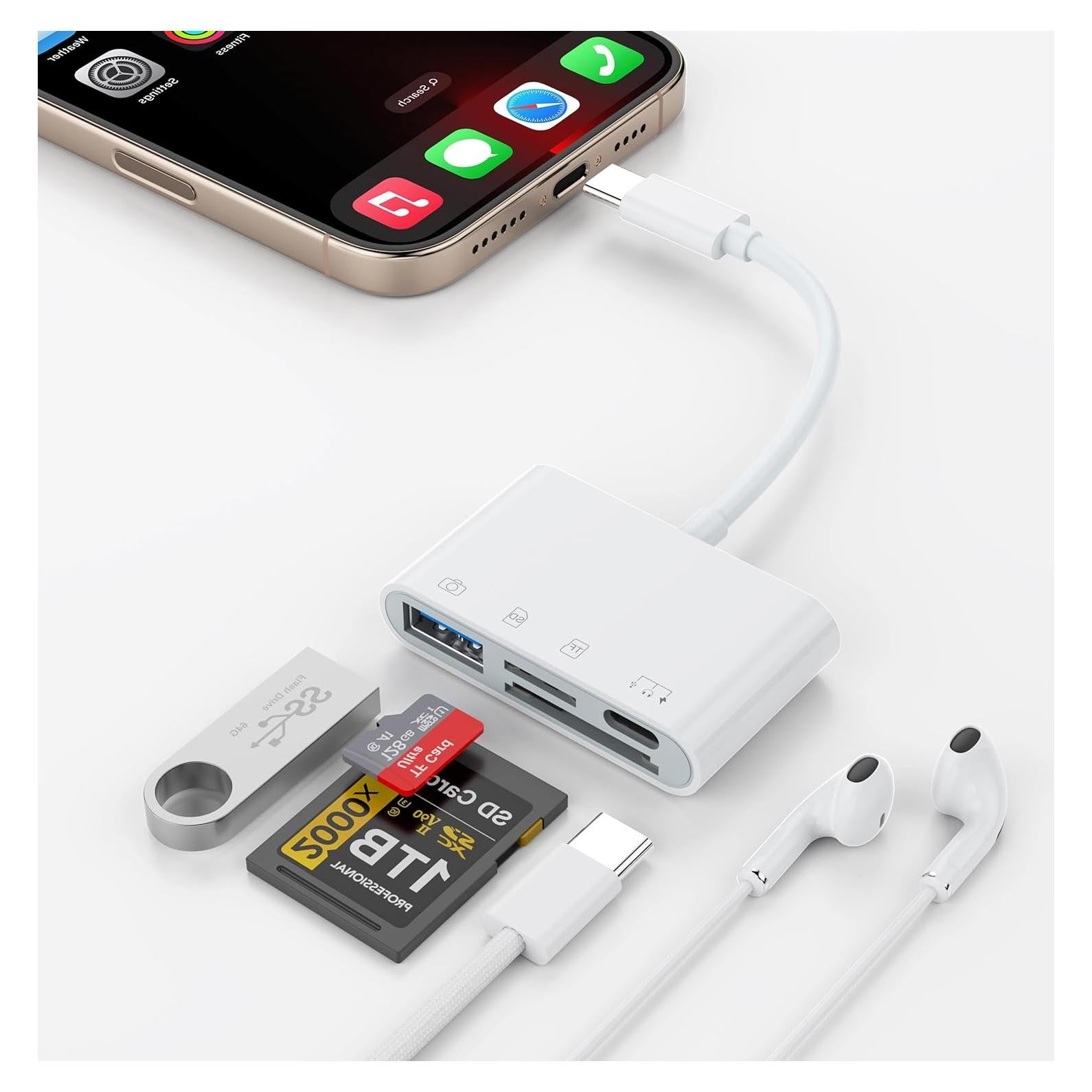 Lector de Tarjetas SD USB C Rocketek para iPhone 15/16