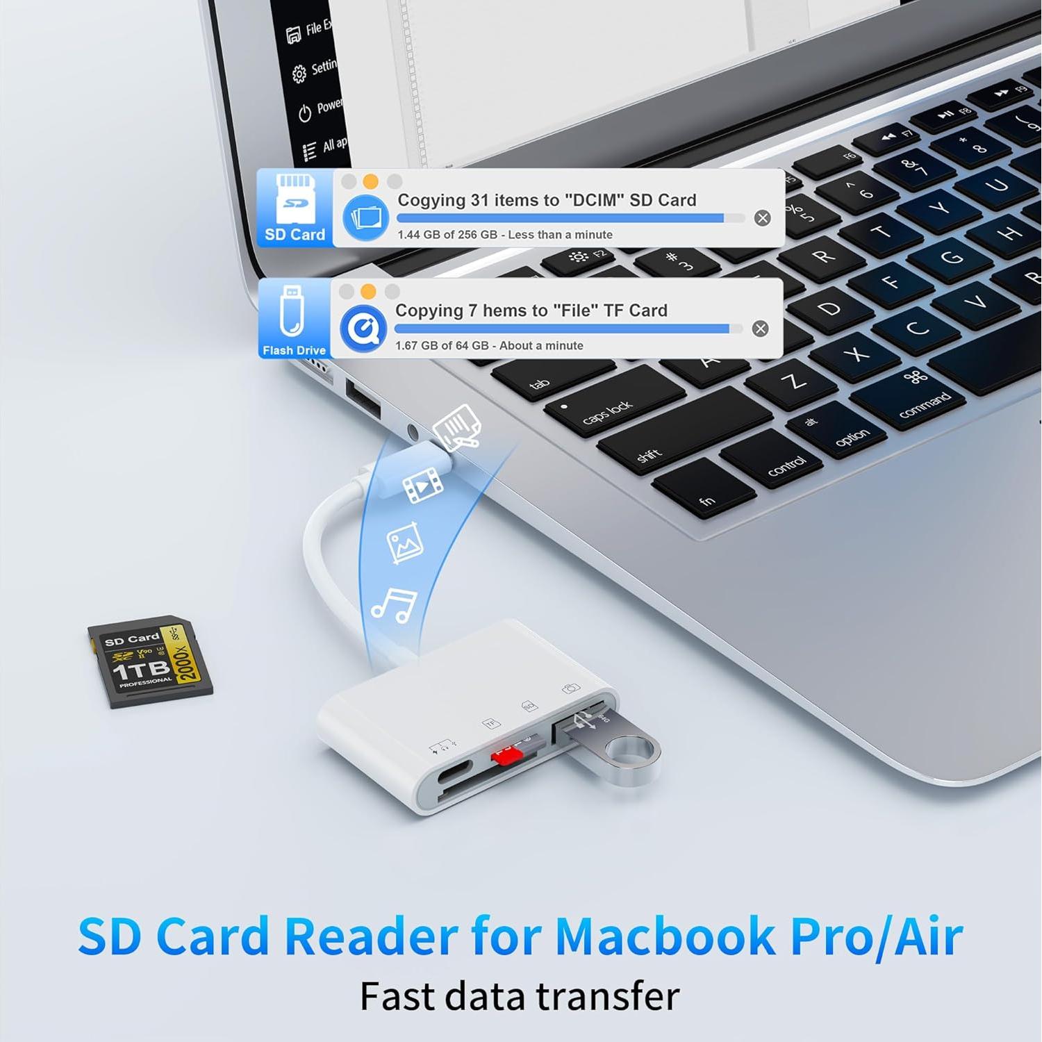 Lector de Tarjetas SD USB C Rocketek para iPhone 15/16