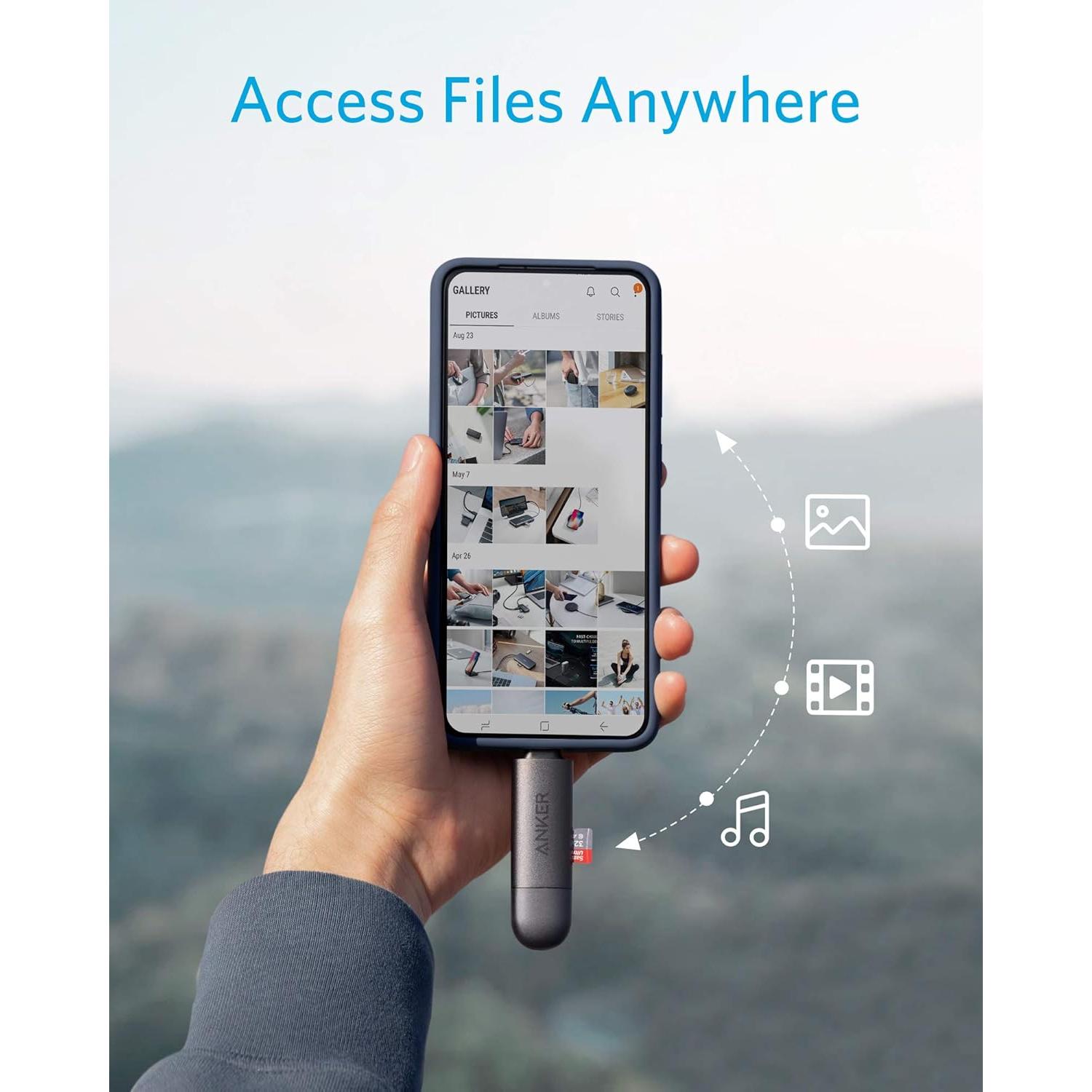 Lector de Tarjetas SD USB-C y USB 3.0 Anker PowerExpand 2-en-1