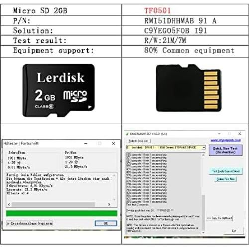 Tarjeta Micro SD 2GB Lerdisk C6 con adaptador SD - Paquete 6 unidades