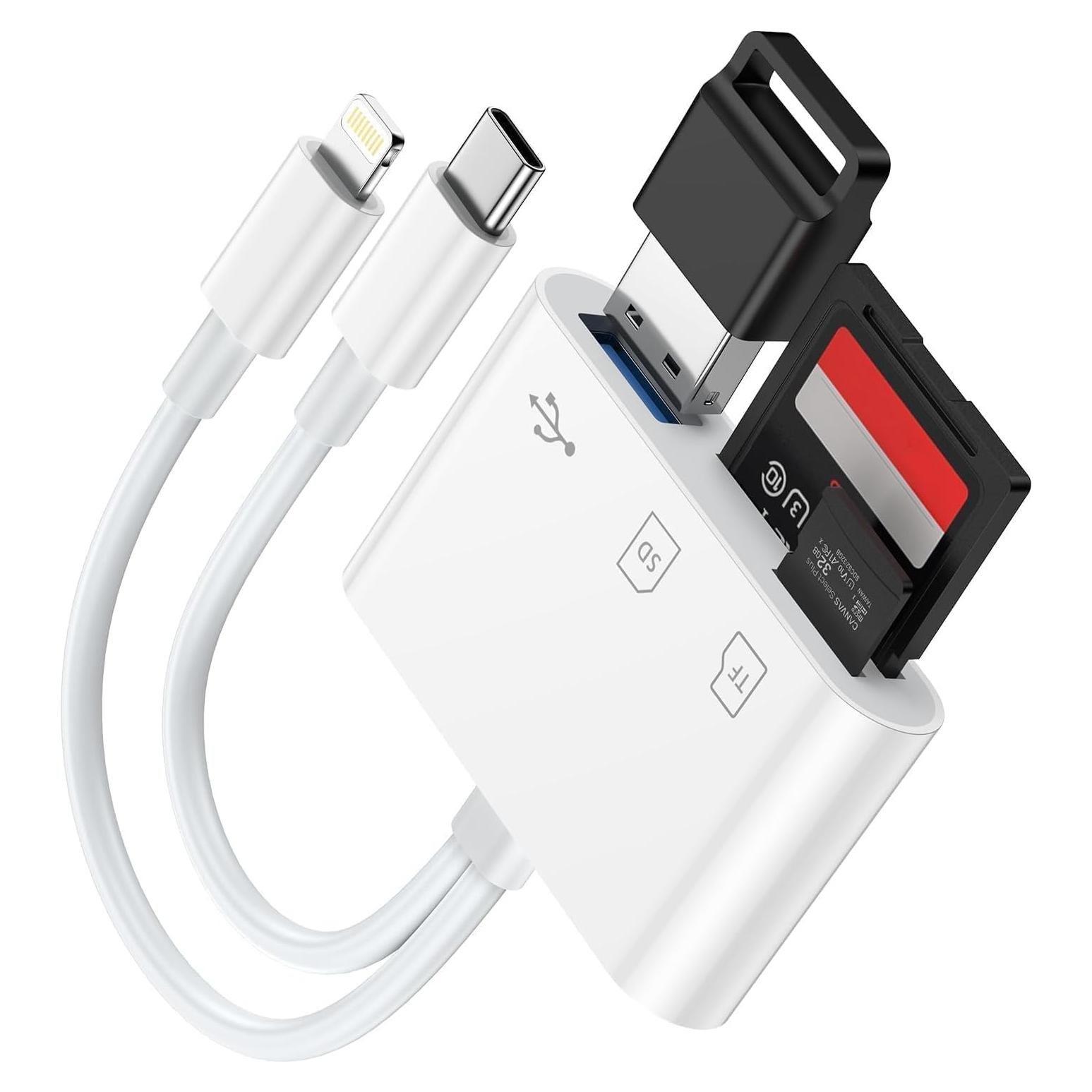 Lector de Tarjetas SD USB-C y Lightning Haoano 3 en 1