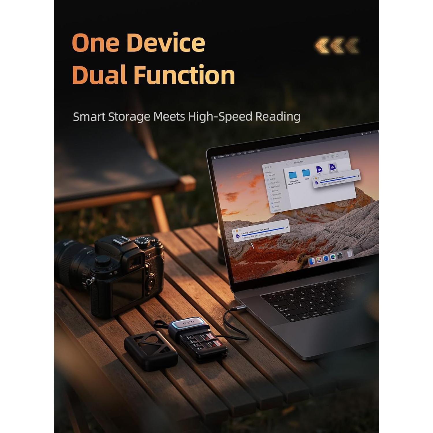 Lector de Tarjetas SD/Micro SD llano F15 UHS-II 312 MB/s