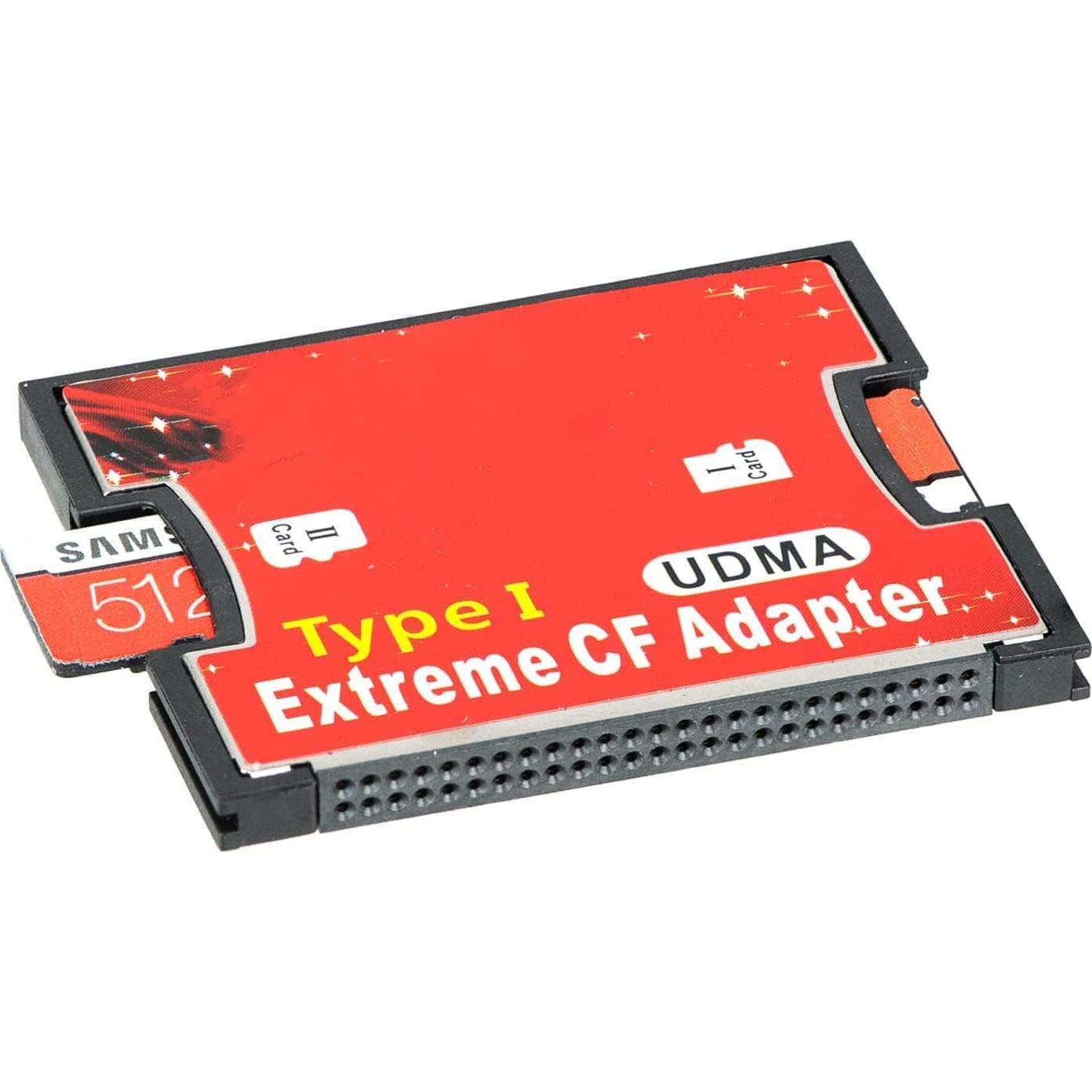 Adaptador CF QUMOX para 2 microsd a Compact Flash Tipo I