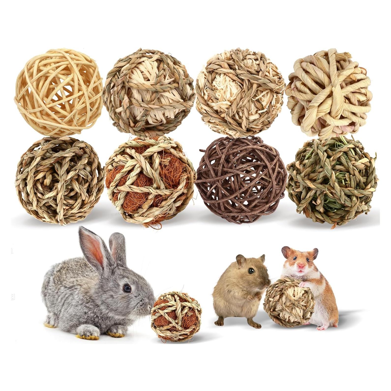 Bolas de Hierba para Masticar VESPRO - 8 Pzs para Conejos