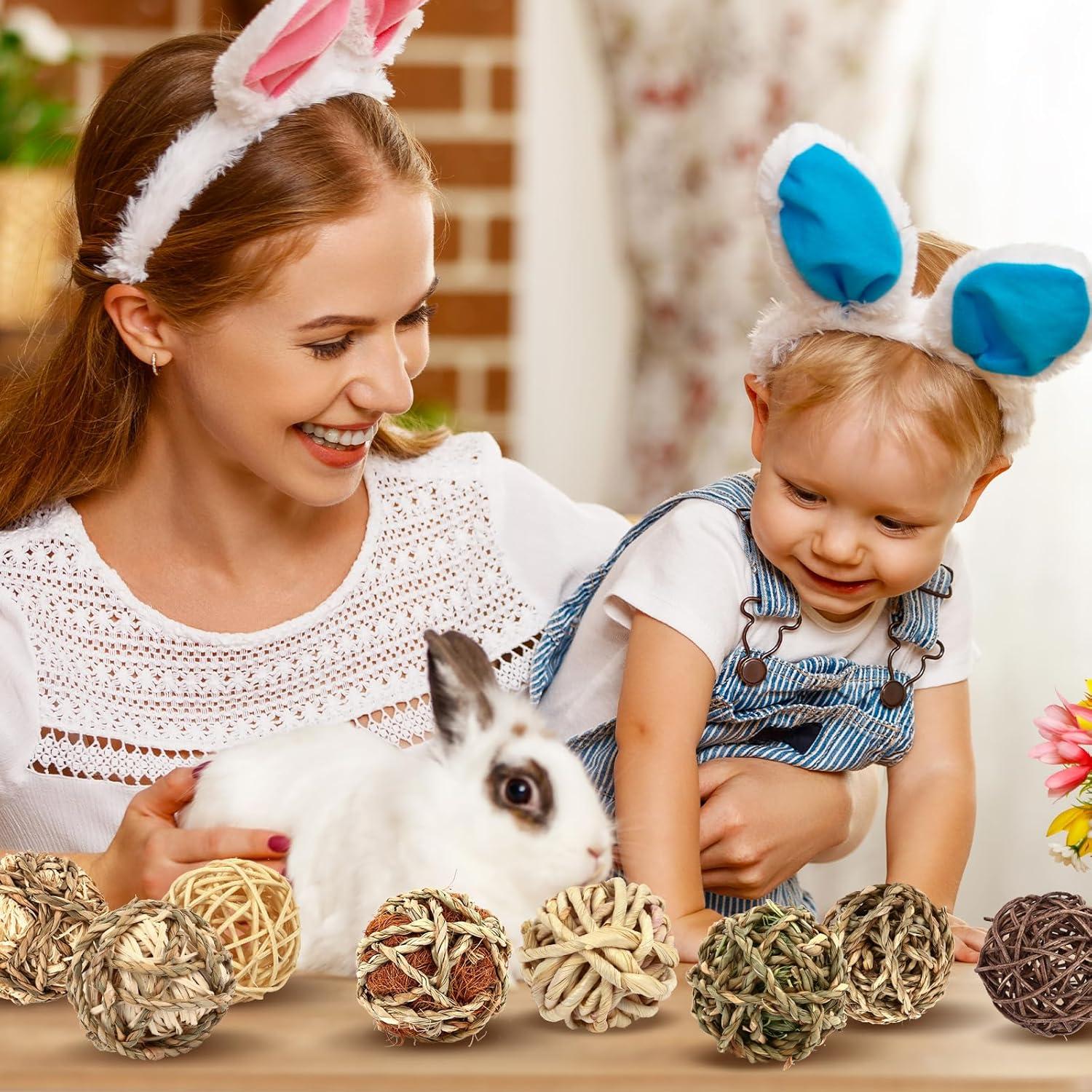 Bolas de Hierba para Masticar VESPRO - 8 Pzs para Conejos