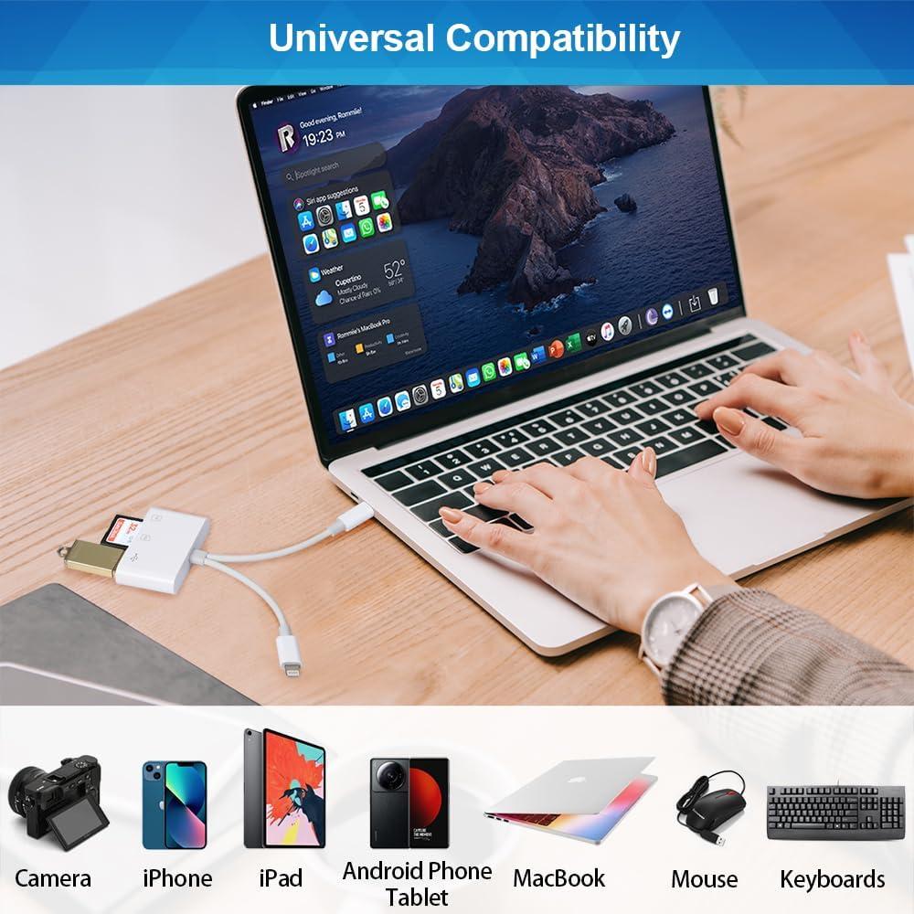 Lector de Tarjetas SD hua xun yuan OTG para iPhone/iPad