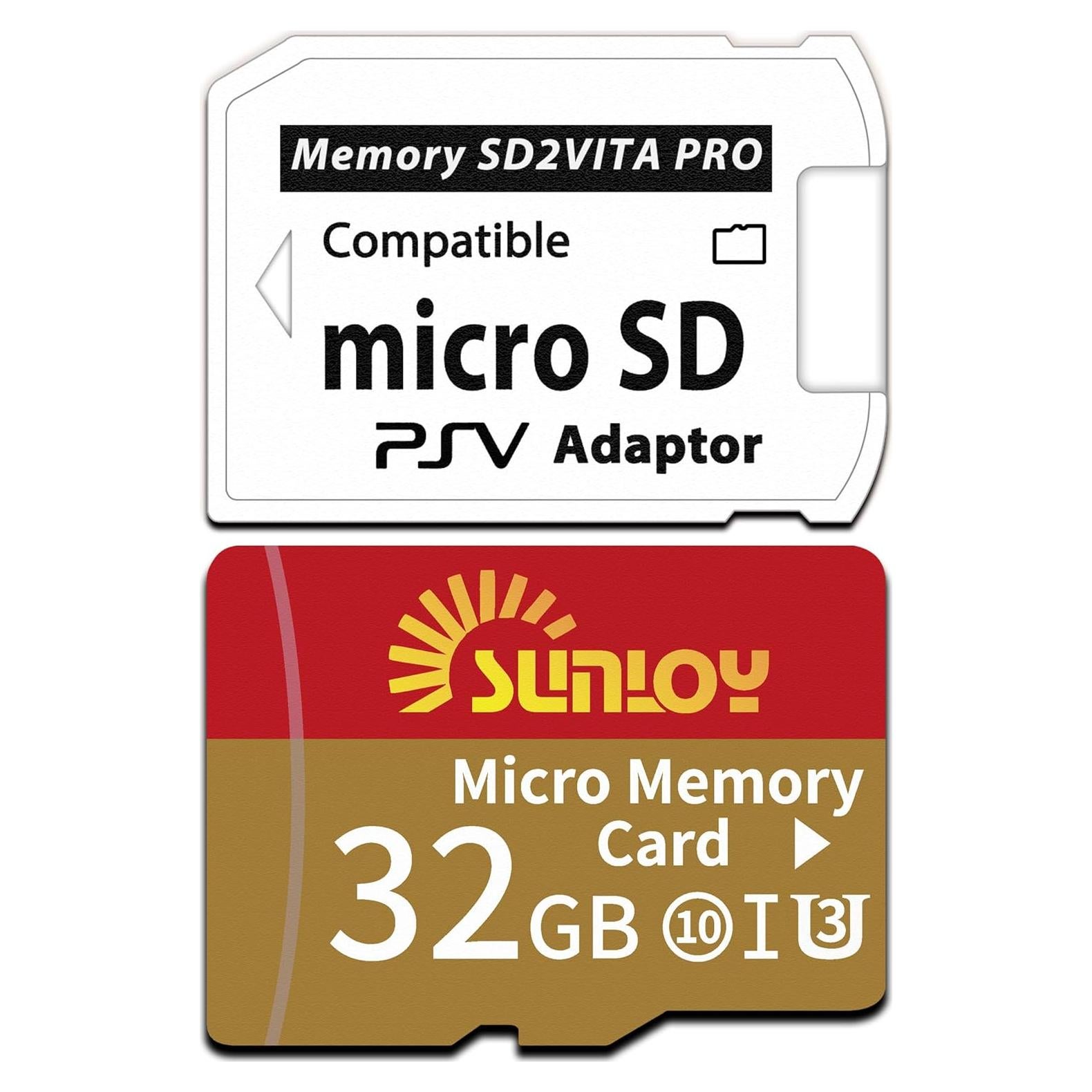 Adaptador SD2Vita 6.0 Sunloy + MicroSD 32GB para PS Vita