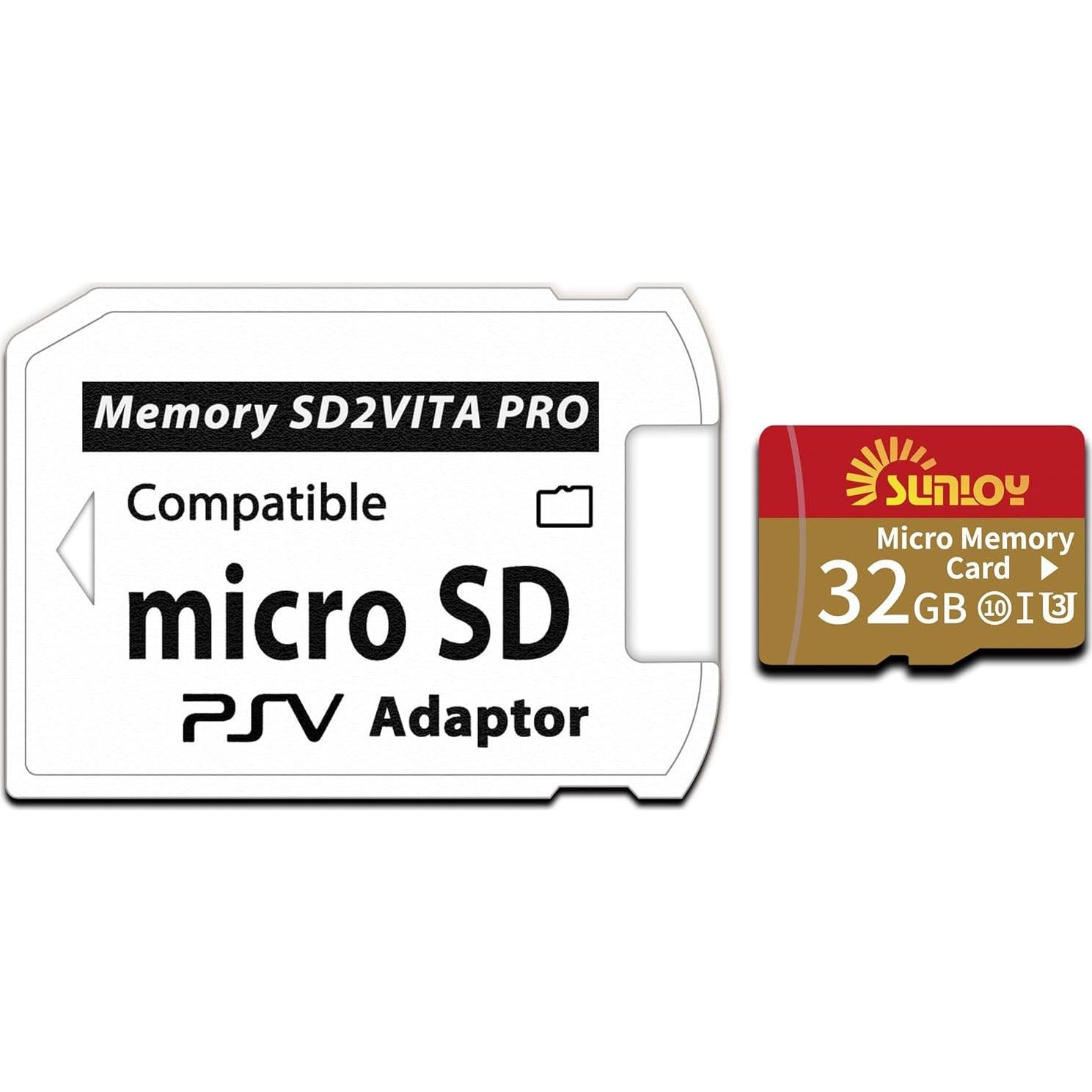 Adaptador SD2Vita 6.0 Sunloy + MicroSD 32GB para PS Vita