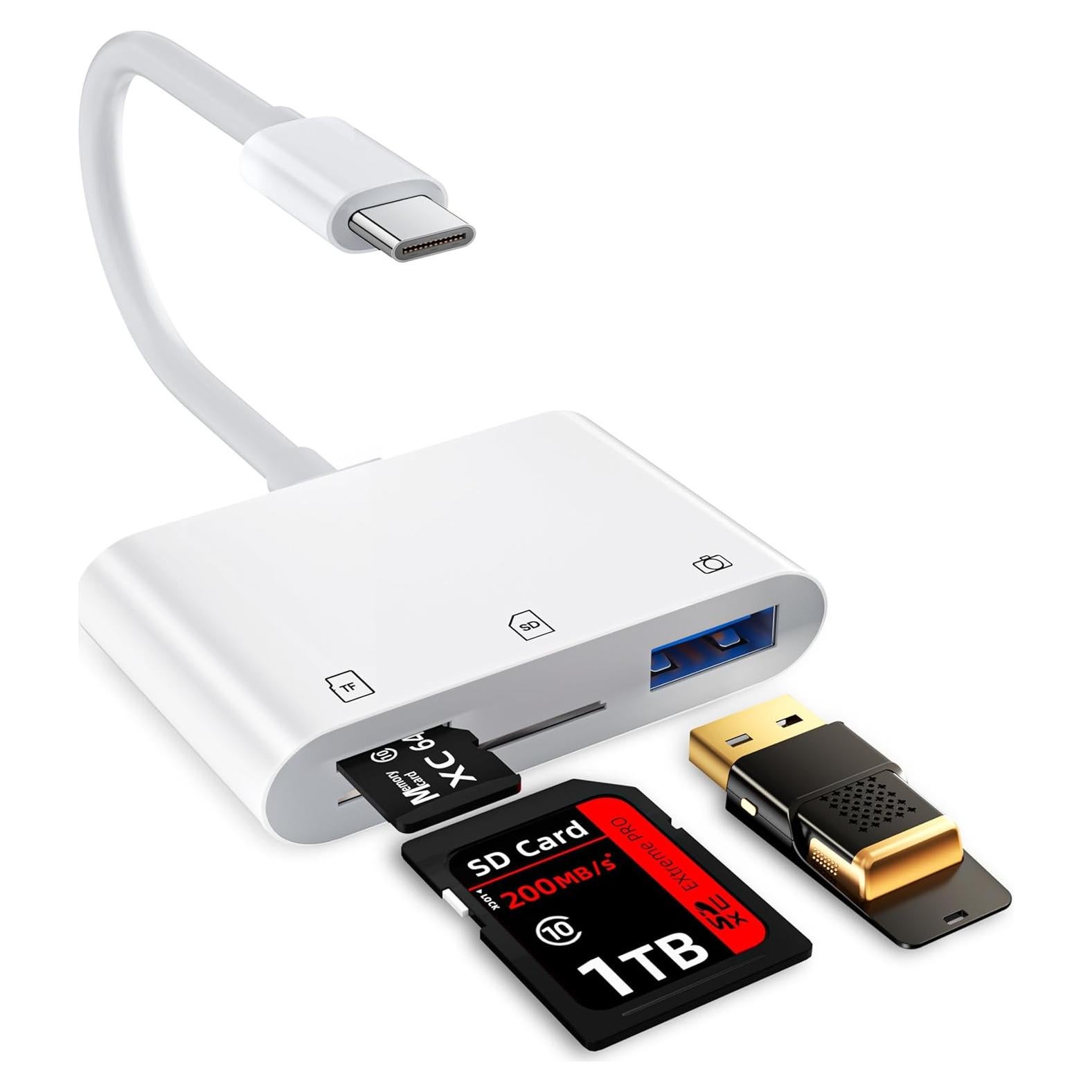 Lector de Tarjetas SD USB-C Bwttcb, Adaptador 32g, Alta Velocidad