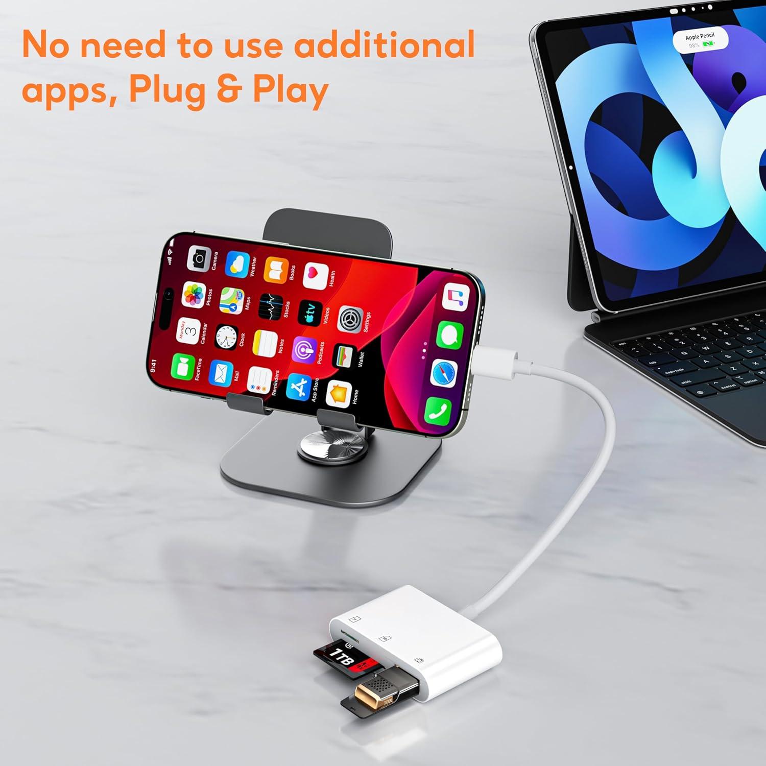 Lector de Tarjetas SD USB-C Bwttcb, Adaptador 32g, Alta Velocidad