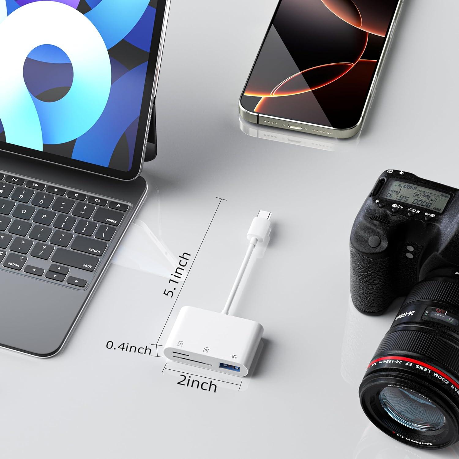 Lector de Tarjetas SD USB-C Bwttcb, Adaptador 32g, Alta Velocidad