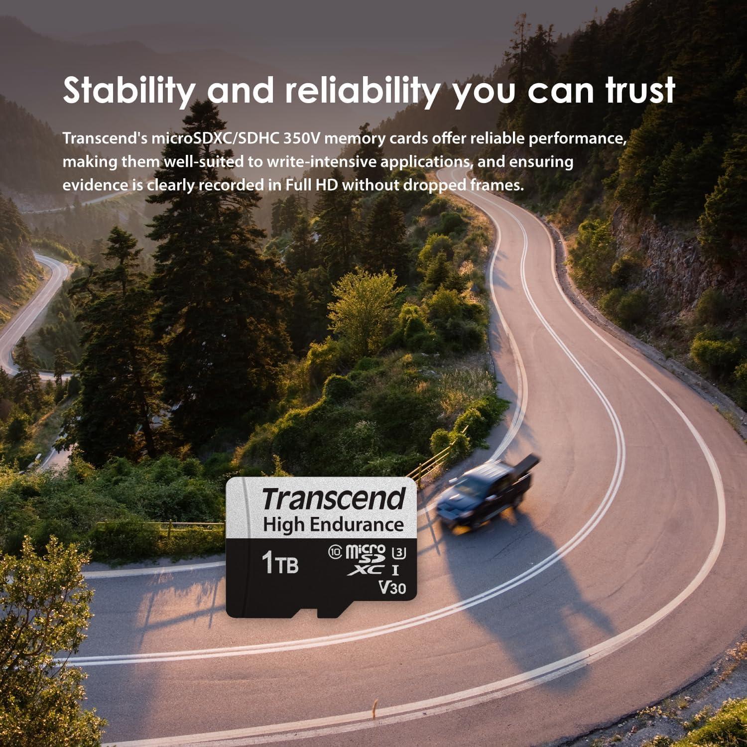 Tarjeta microSD Transcend 1TB U3 V30 4K UHD con Adaptador