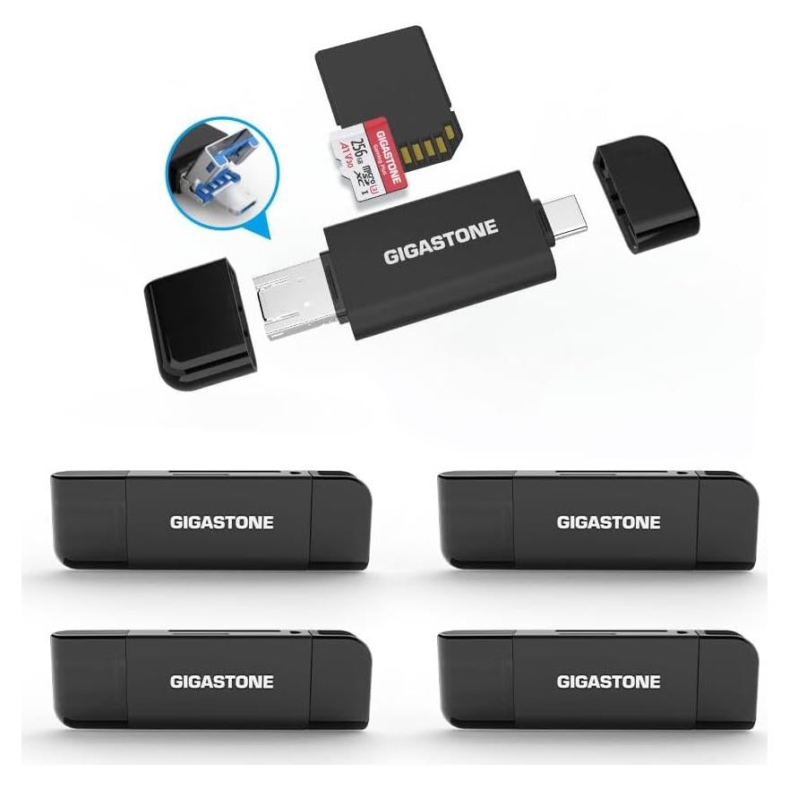Lector de Tarjetas SD Gigastone 5-en-1 USB-A/USB-C Alta Velocidad