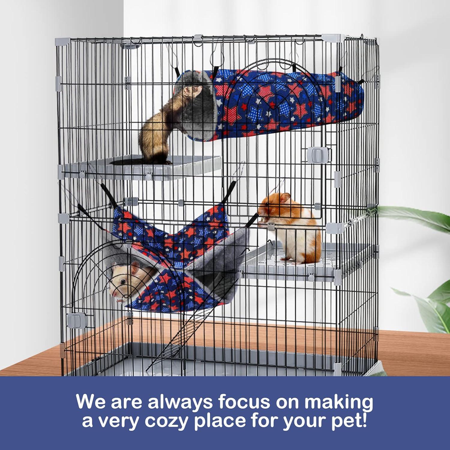 Juego de Hamaca y Túnel Colgante para Mascotas Pequeñas