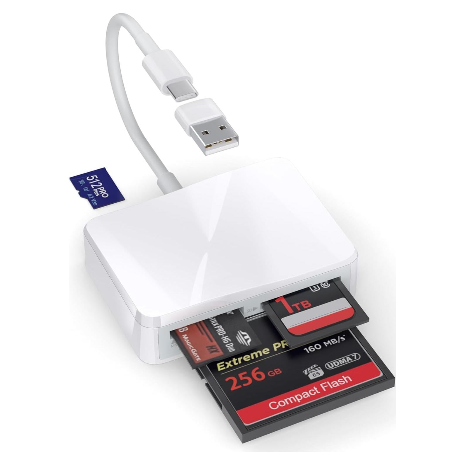 Lector de Tarjetas 4 en 1 RRSITIAU USB-C a CF/SD/TF/MS