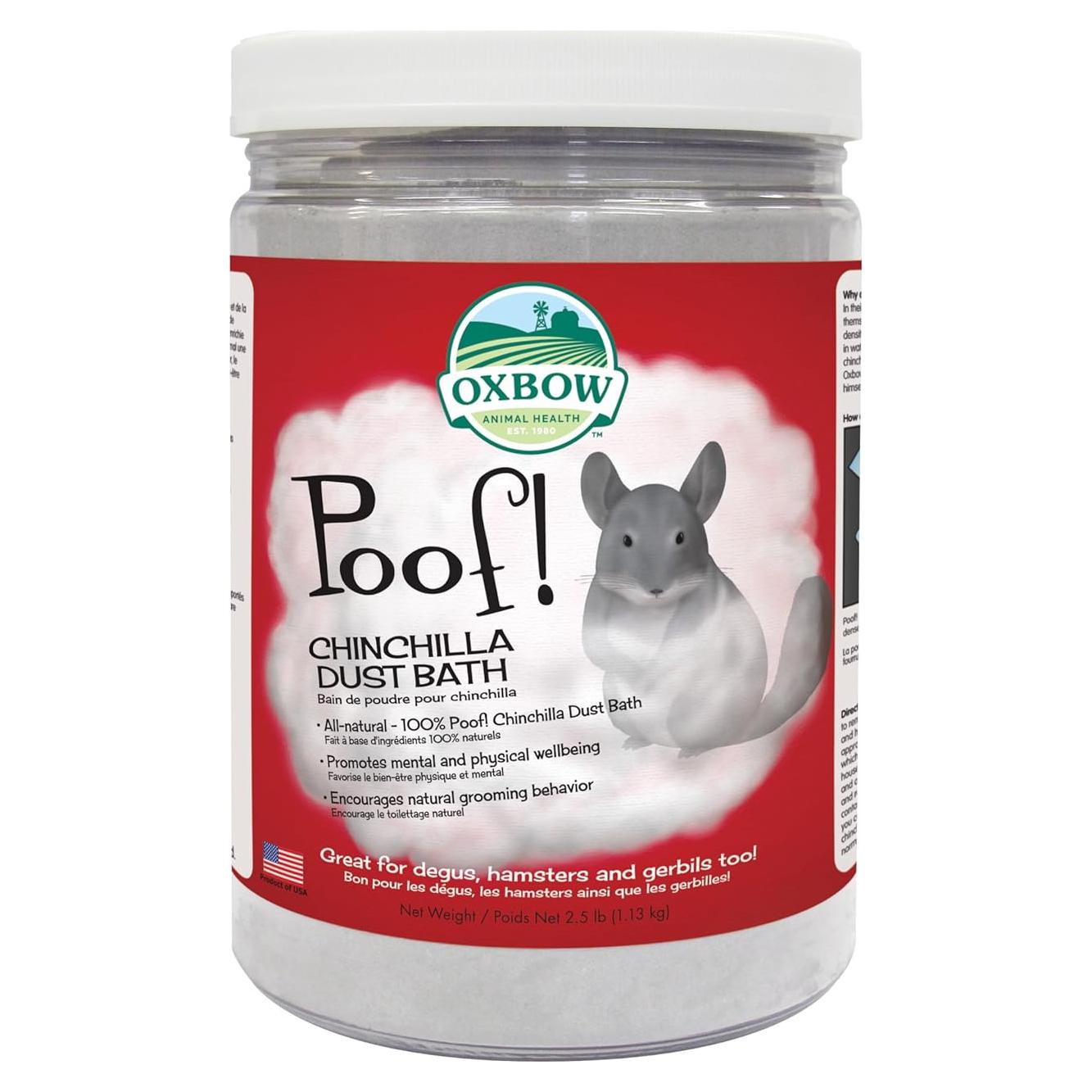 Baño de Polvo Natural Oxbow POOF! para Mascotas 1.13 kg