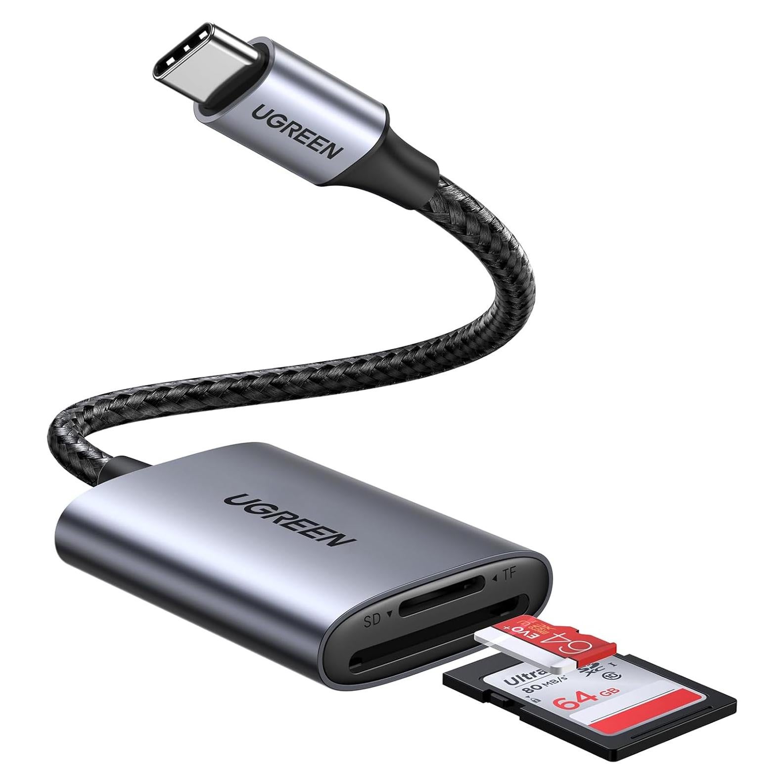 Lector de Tarjetas SD USB C UGREEN 2-en-1 Alta Velocidad