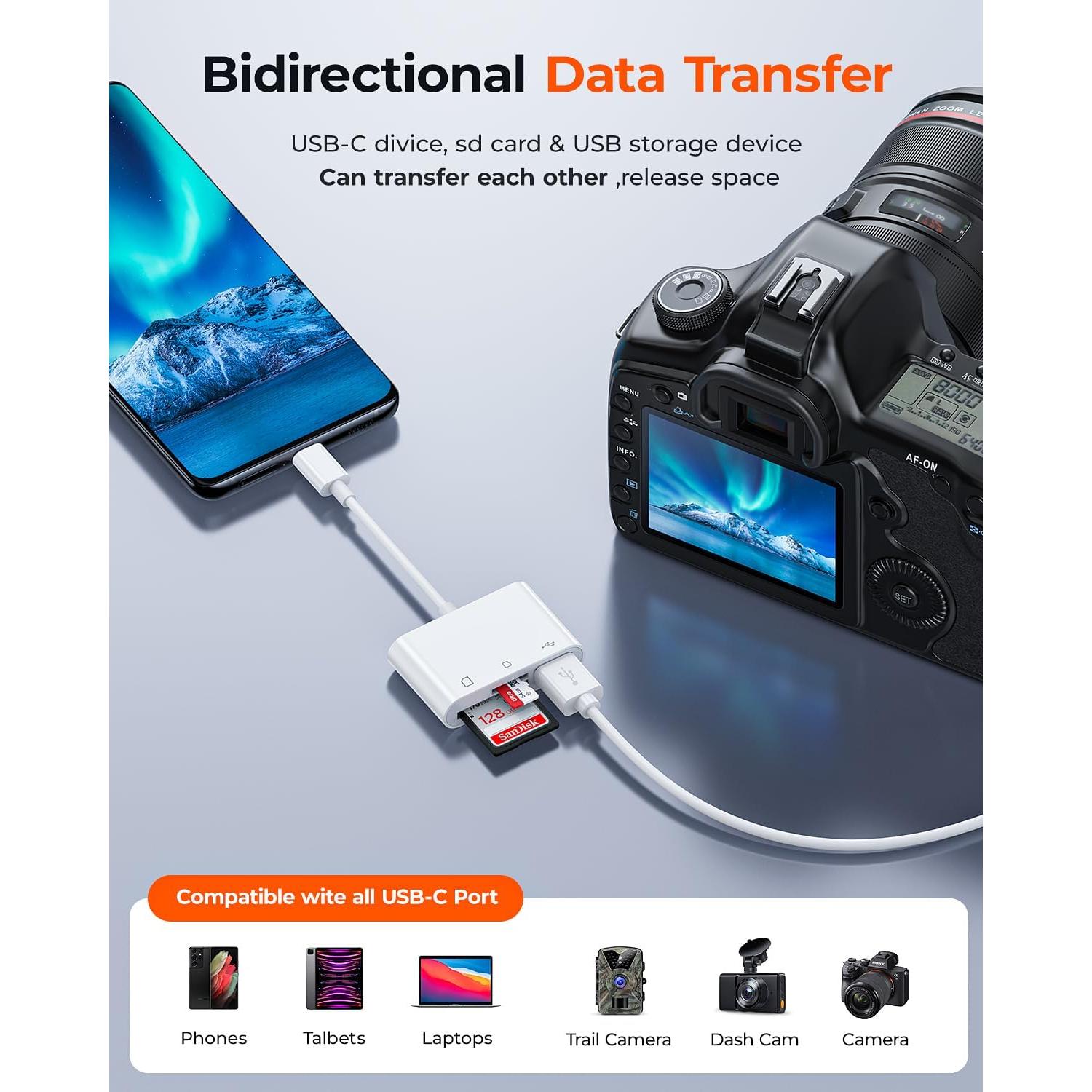 Lector de Tarjetas SD USB-C RayCue - Adaptador Type-C a SD/MicroSD