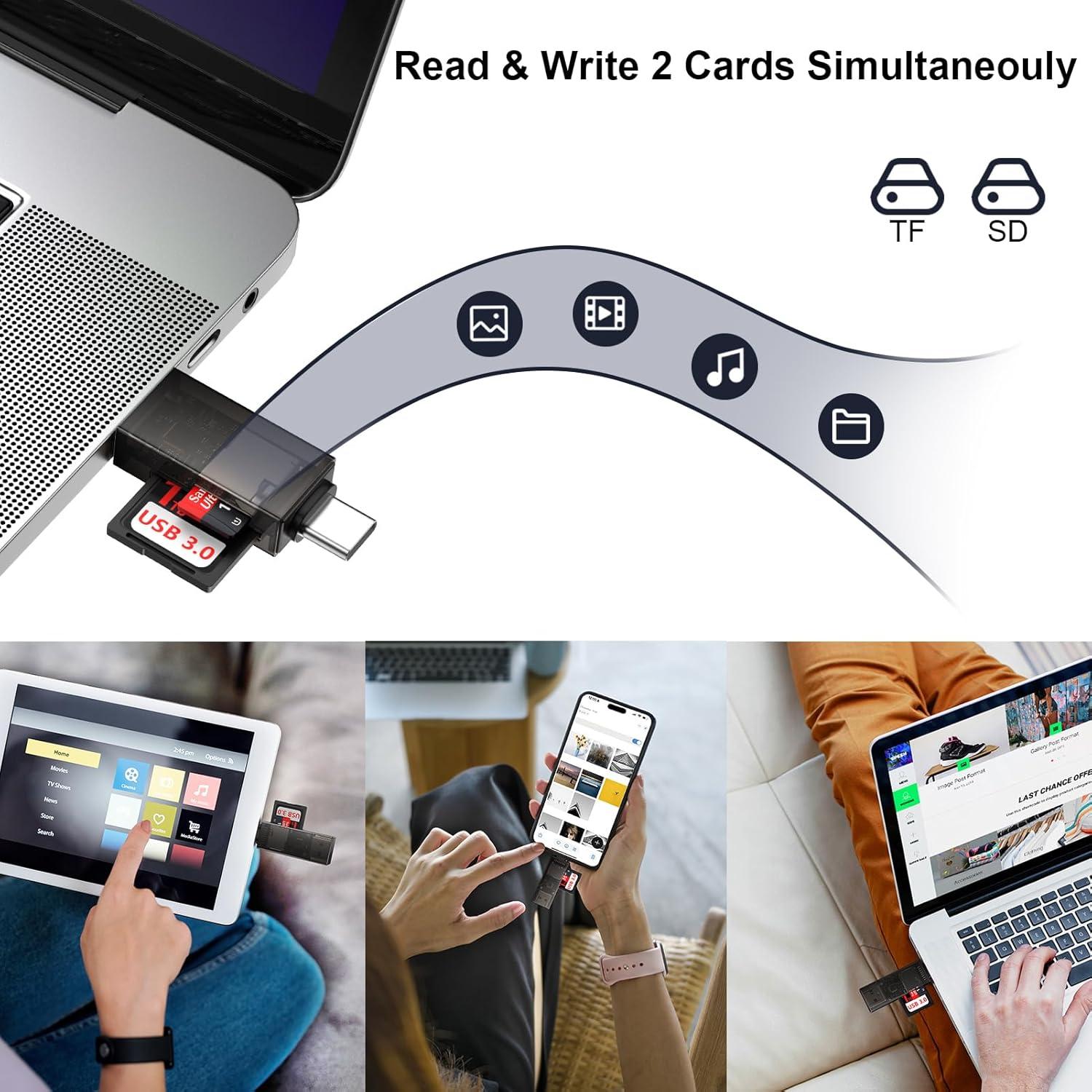 Lector de Tarjetas SD USB C ANDHOT para iPhone 16 y Samsung