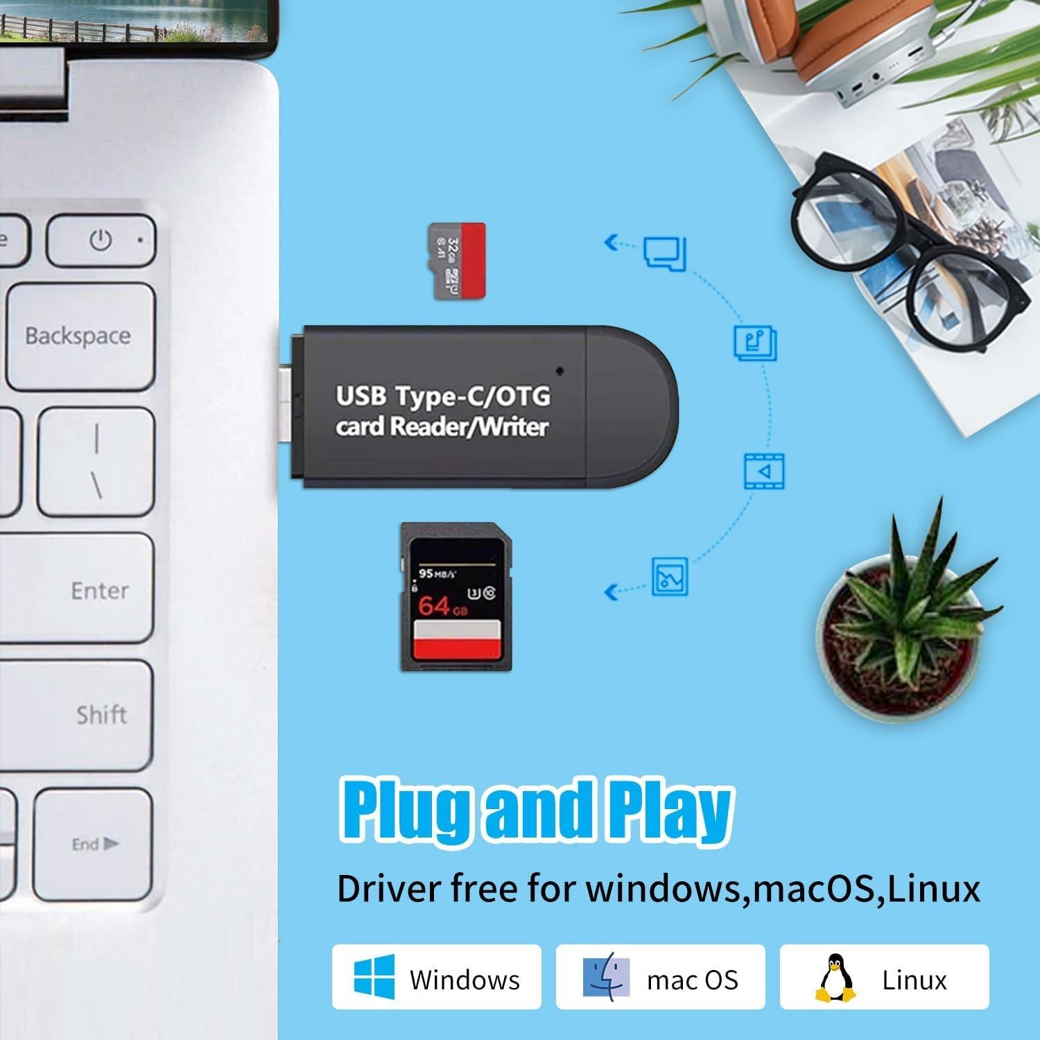 Lector de Tarjetas SD USB 3.0 Critin - Alta Velocidad 5Gbps