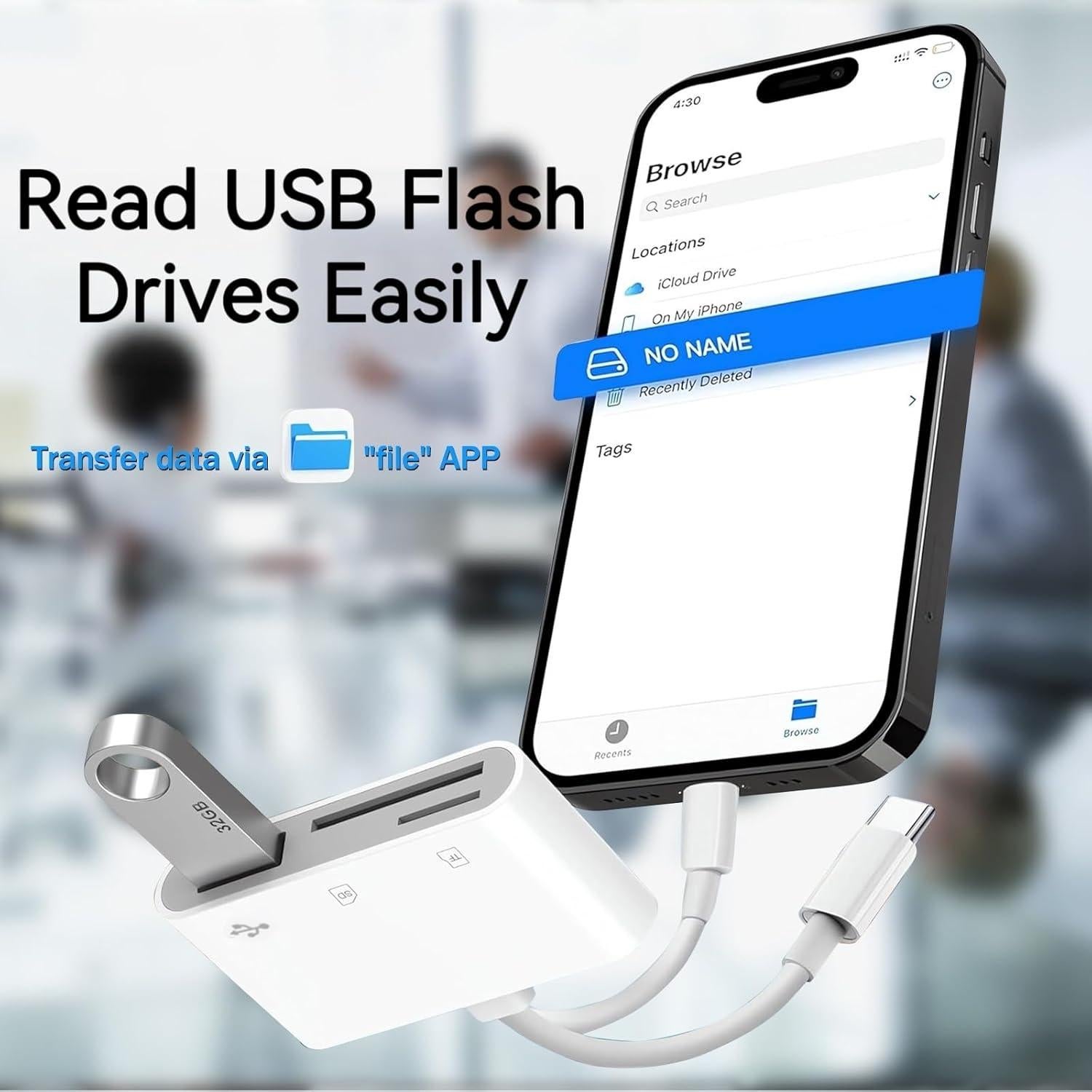 Lector de Tarjetas SD Luonanava 3 en 1 USB-C y Lightning