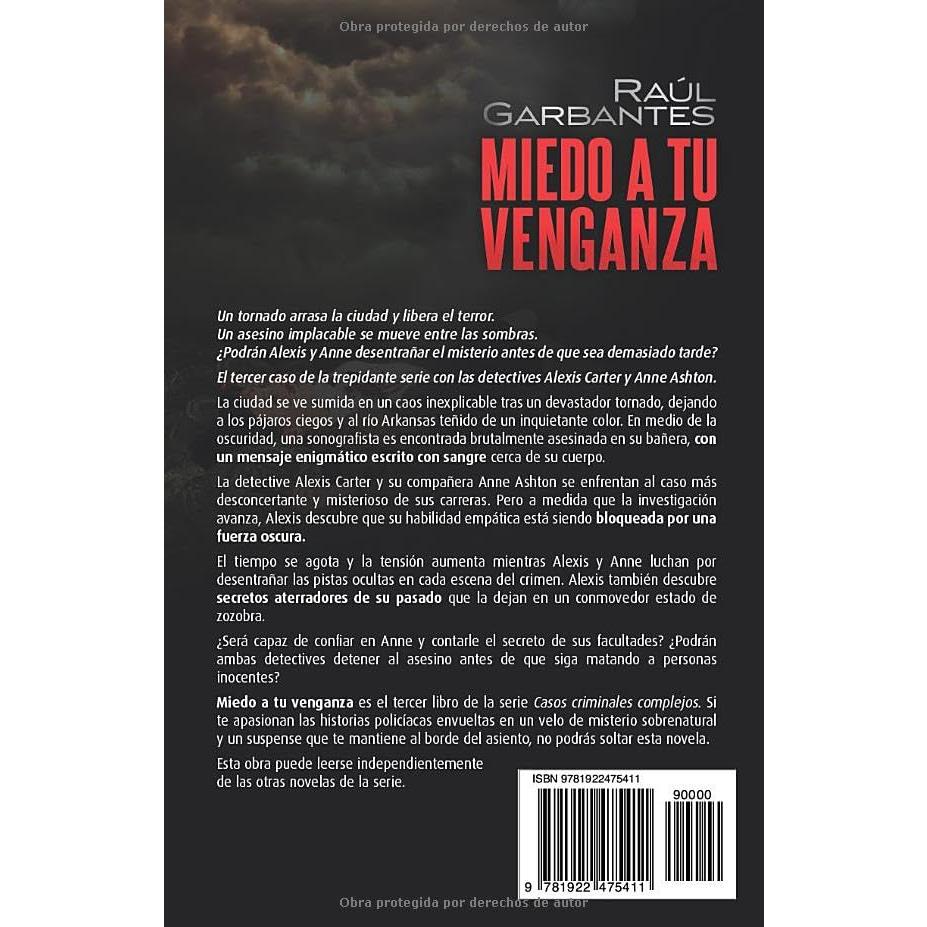 Miedo a tu venganza: Un thriller de misterio sobrenatural (Casos criminales complejos) (Spanish Edition)