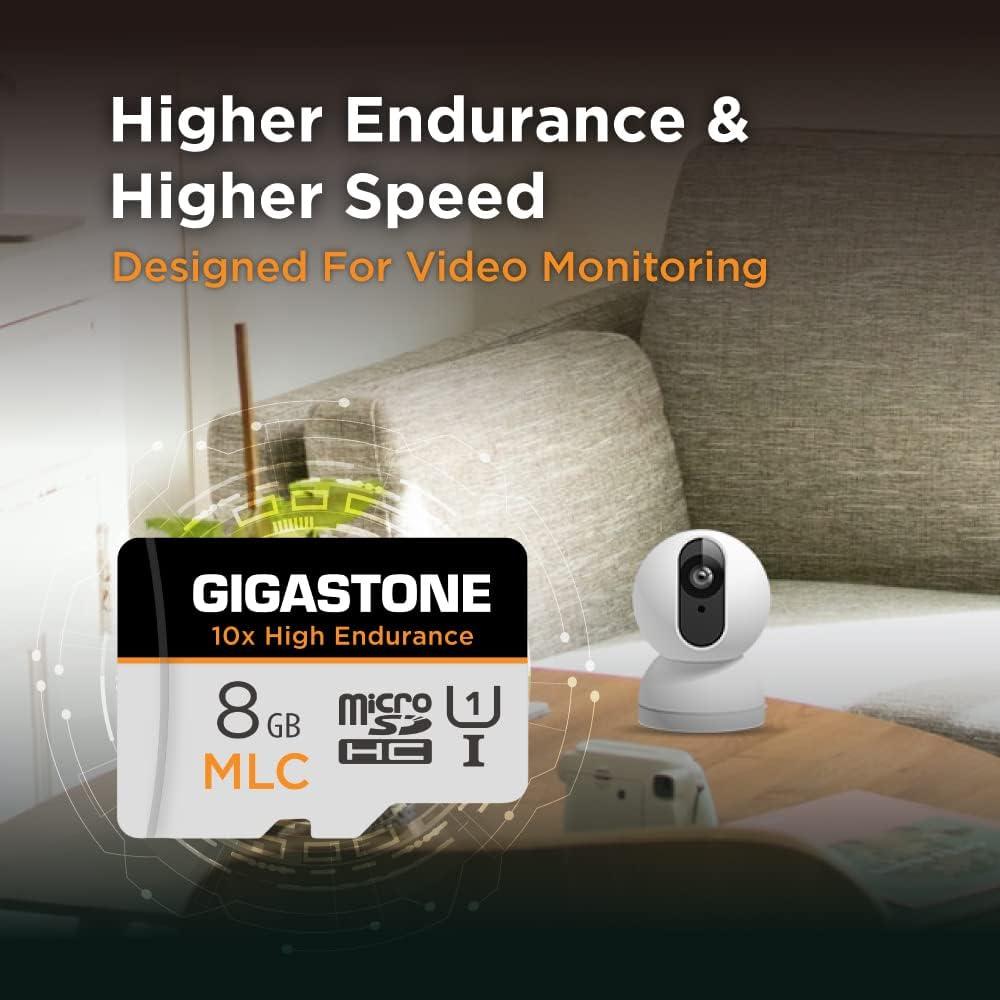 Paquete de 5 Tarjetas Micro SD 8GB GIGASTONE Alta Resistencia