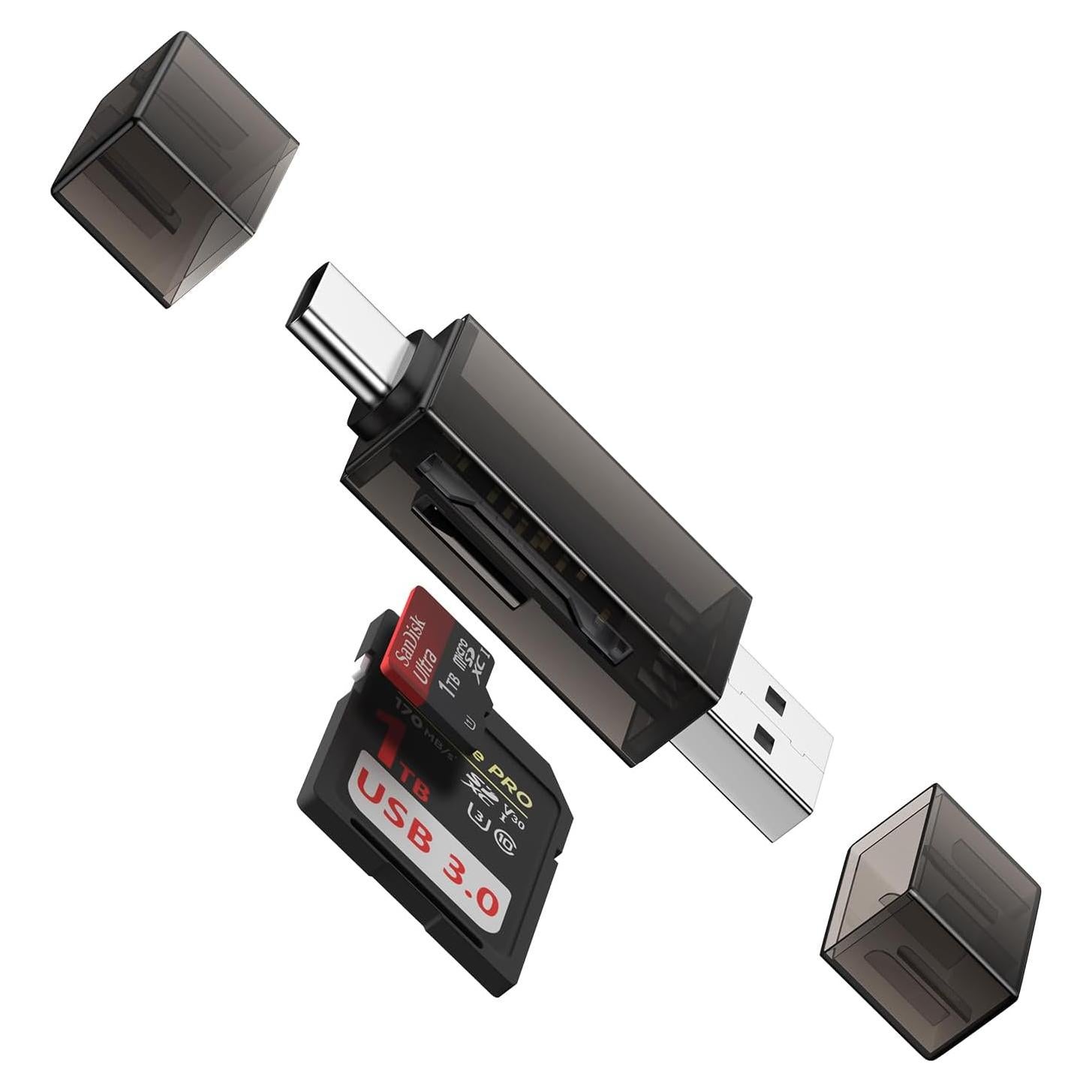 Lector de Tarjetas SD Doble Ranura Disoper USB 3.0 Type-C