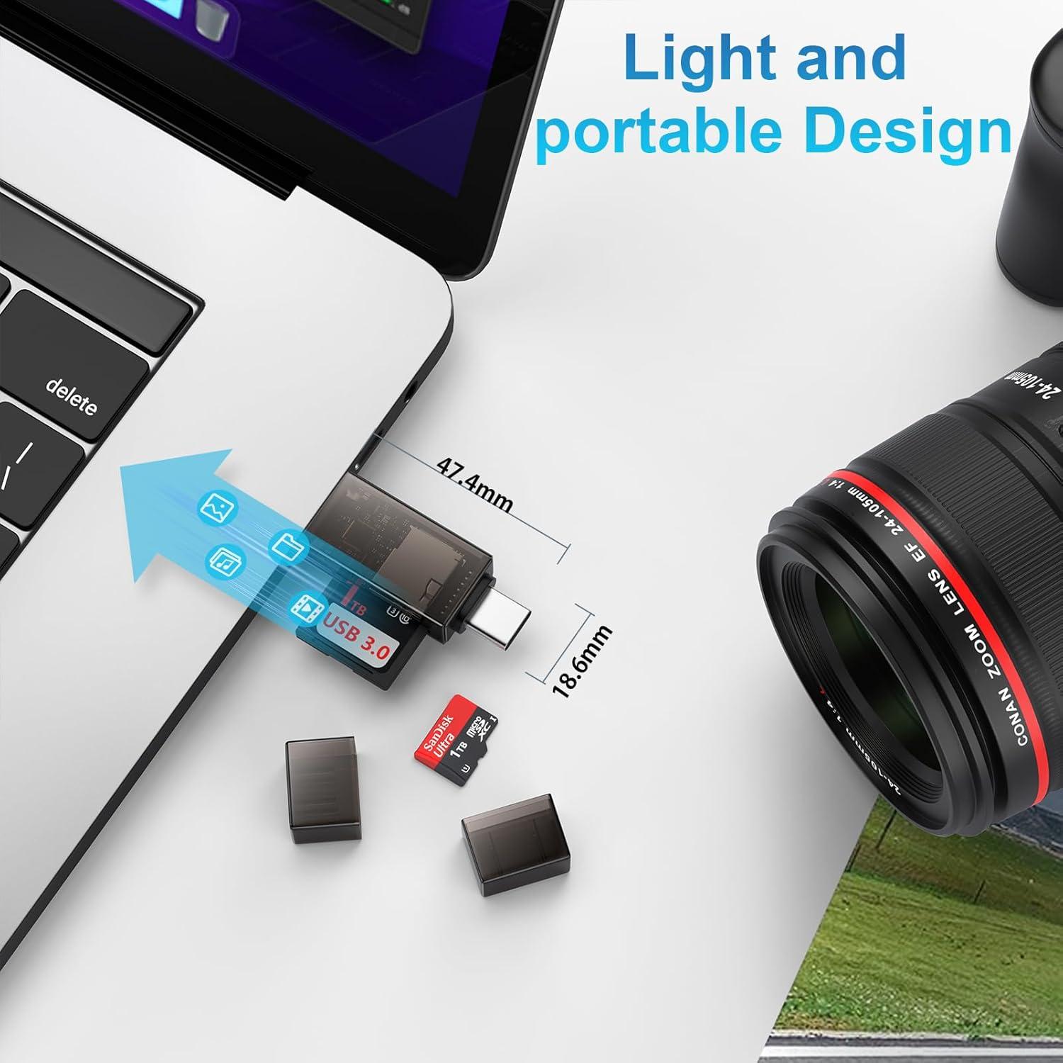 Lector de Tarjetas SD Doble Ranura Disoper USB 3.0 Type-C