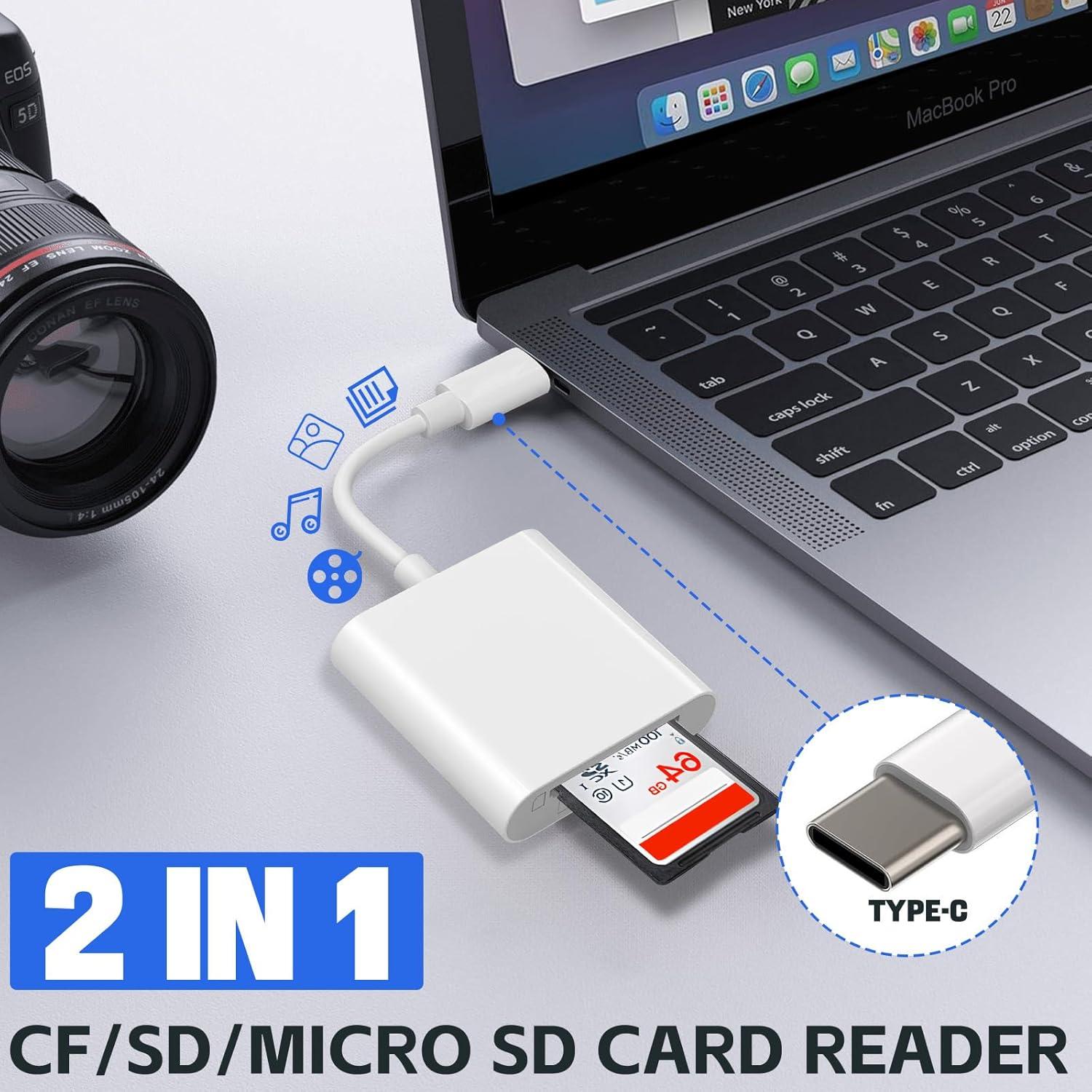 Lector de Tarjetas SD USB C LBSC - 2 Ranuras, Compatible iPhone/iPad