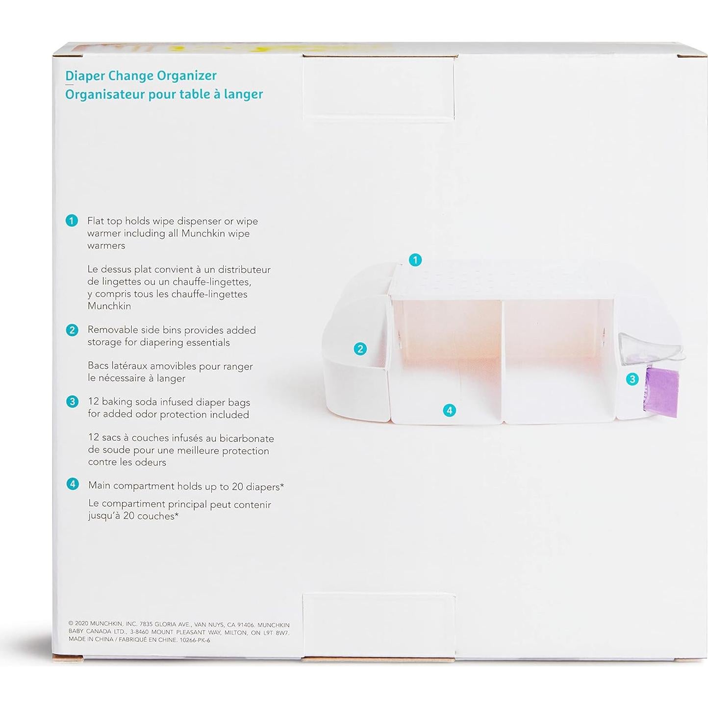 Organizador de Pañales Munchkin Verde/Blanco 14 Piezas